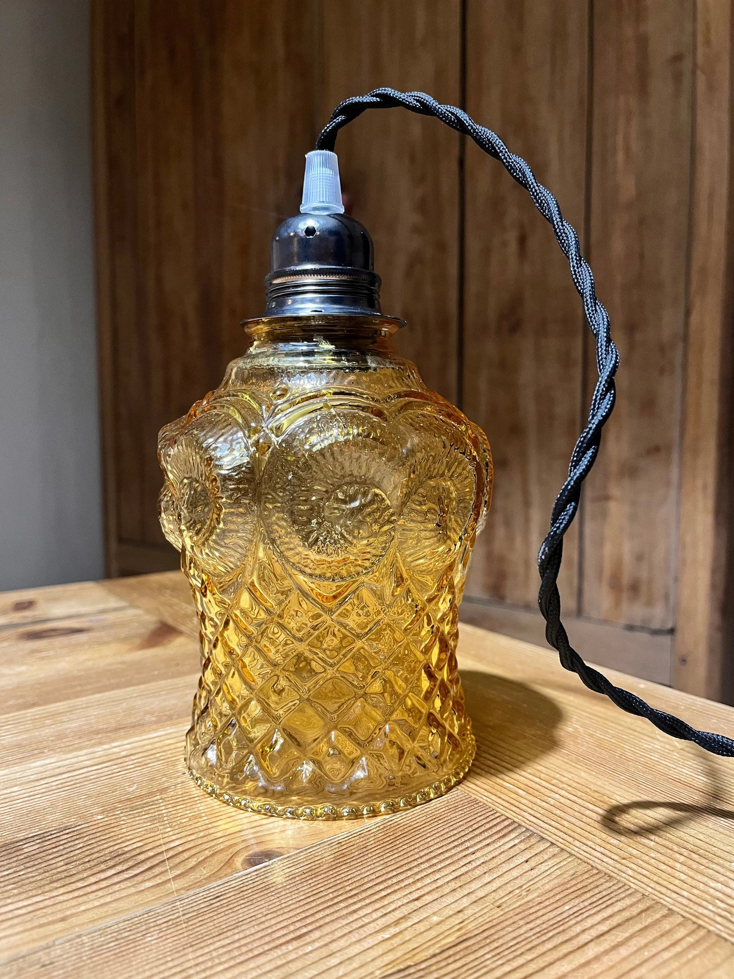 Claudine - Globe en verre pour lampe vintage personnalisée sur mesure - lesmimieres