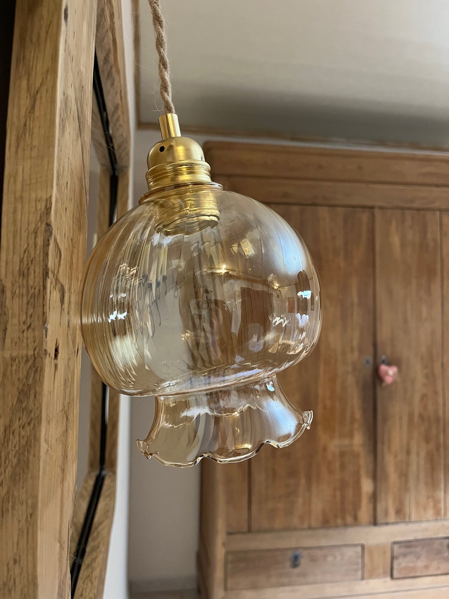 Aurélia - Globe en verre pour lampe vintage personnalisée sur mesure - lesmimieres