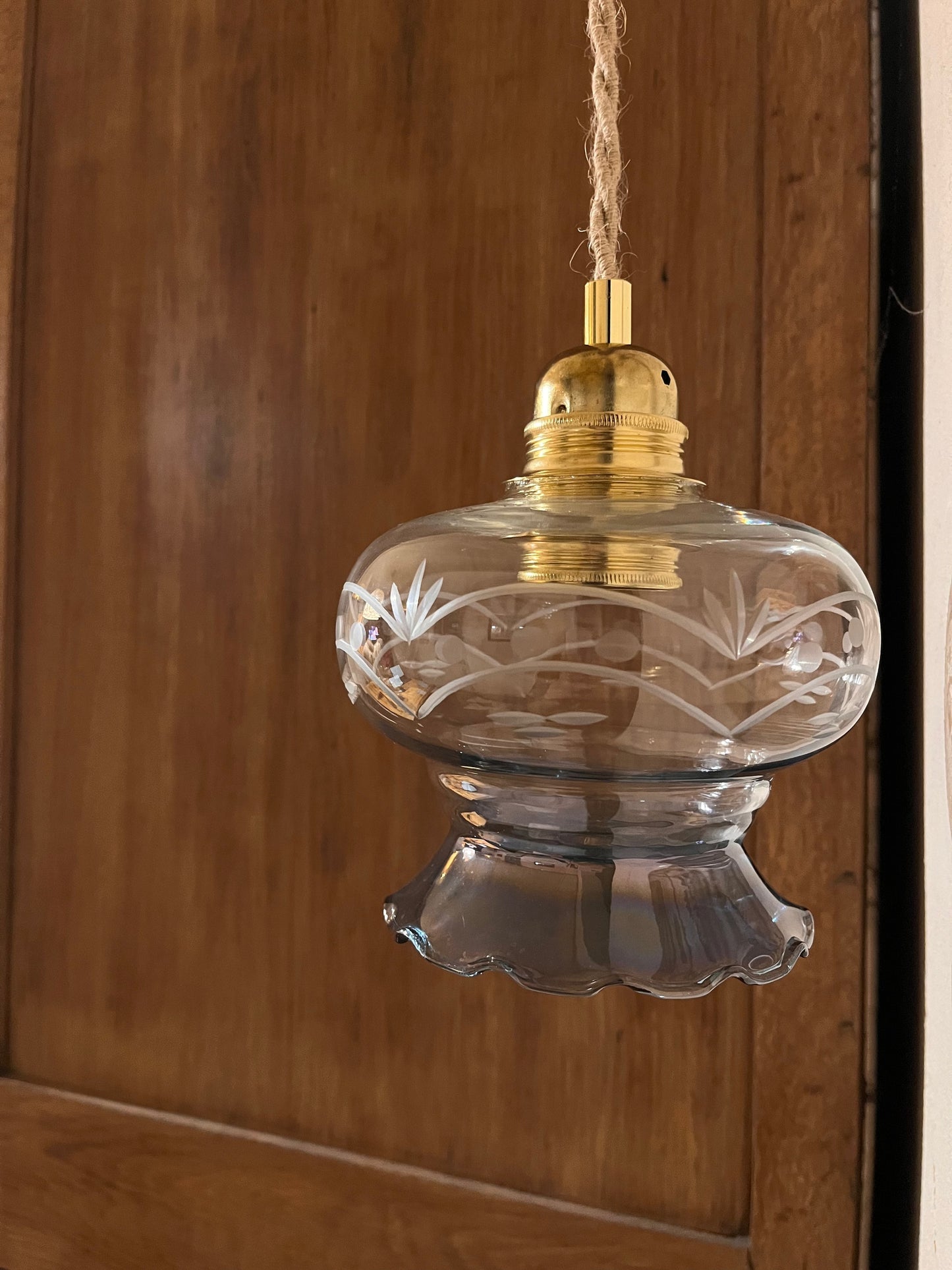 Lampe baladeuse vintage en verre nadine les mimieres