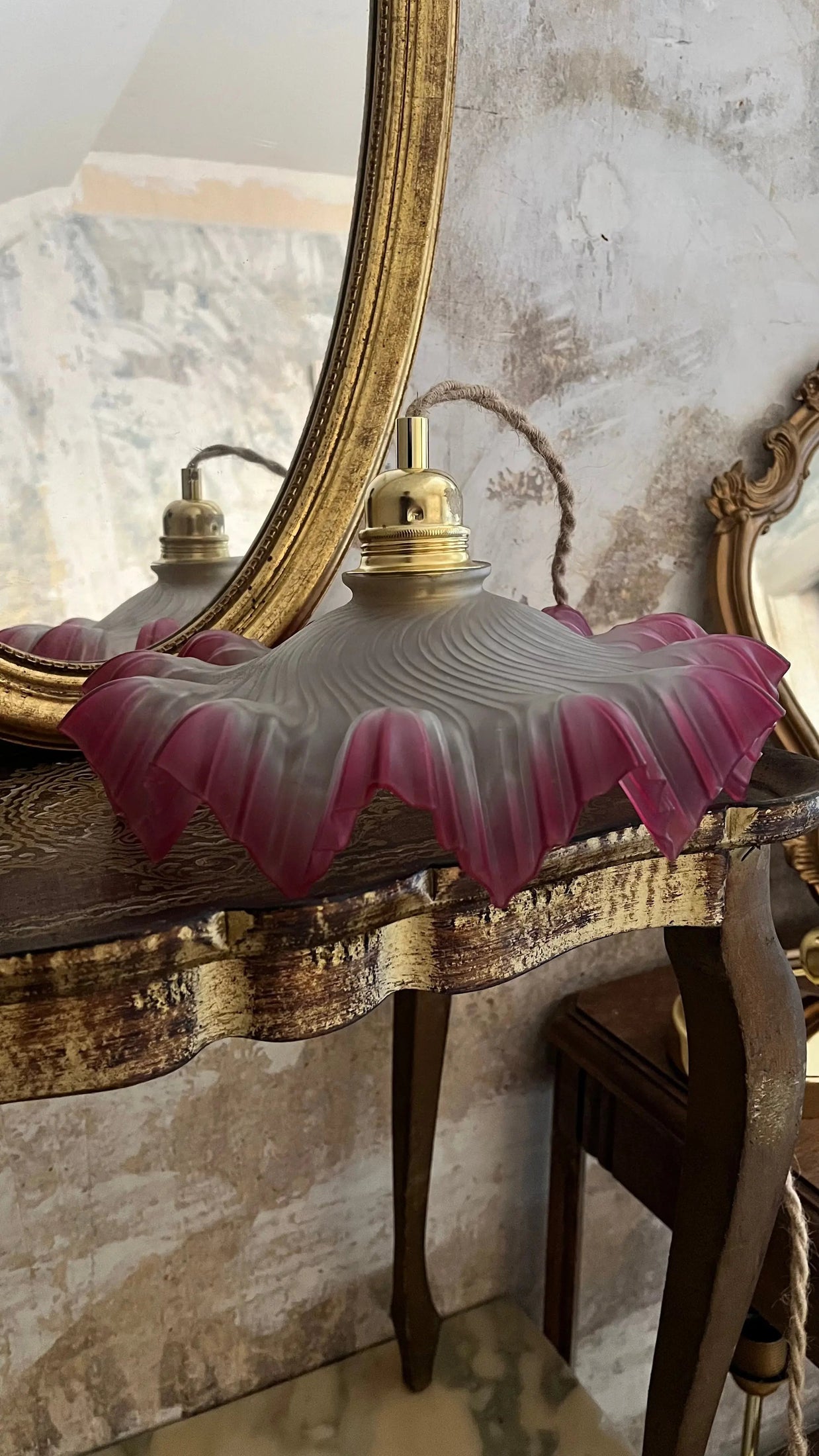 Edith - Globe en verre pour lampe vintage personnalisée sur mesure - lesmimieres