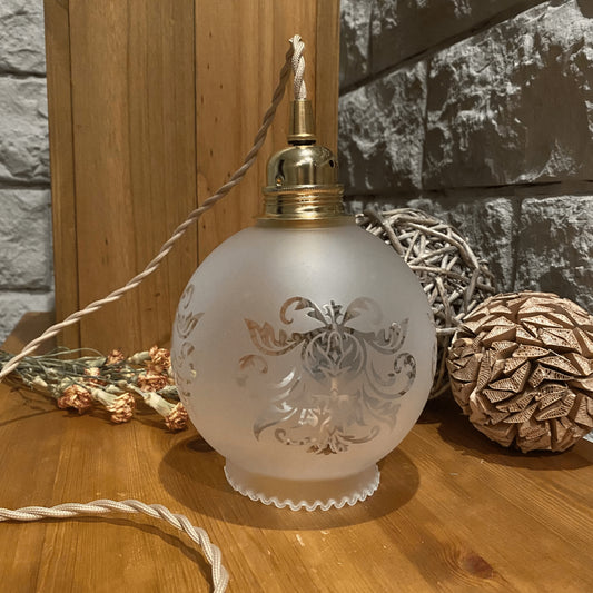 Adélinette - Globe en verre pour lampe vintage personnalisée sur mesure - lesmimieres