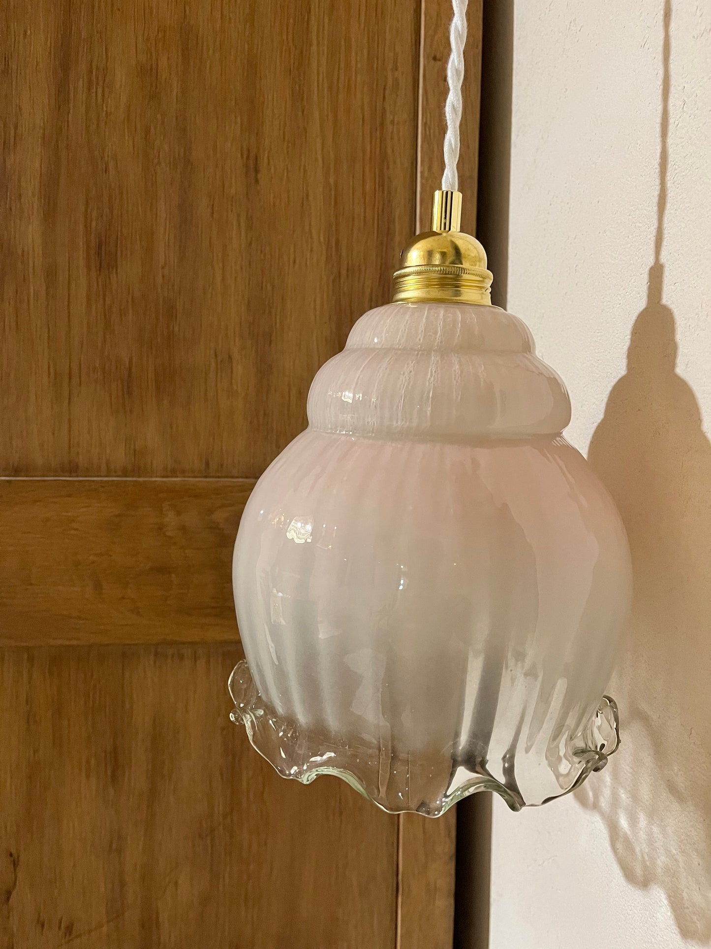 Angélique - Globe en verre pour lampe vintage personnalisée sur mesure - lesmimieres