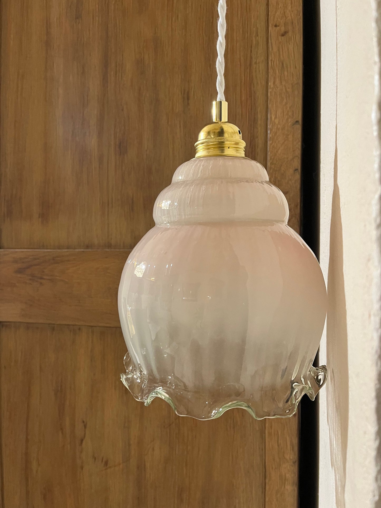 Angélique - Globe en verre pour lampe vintage personnalisée sur mesure - lesmimieres