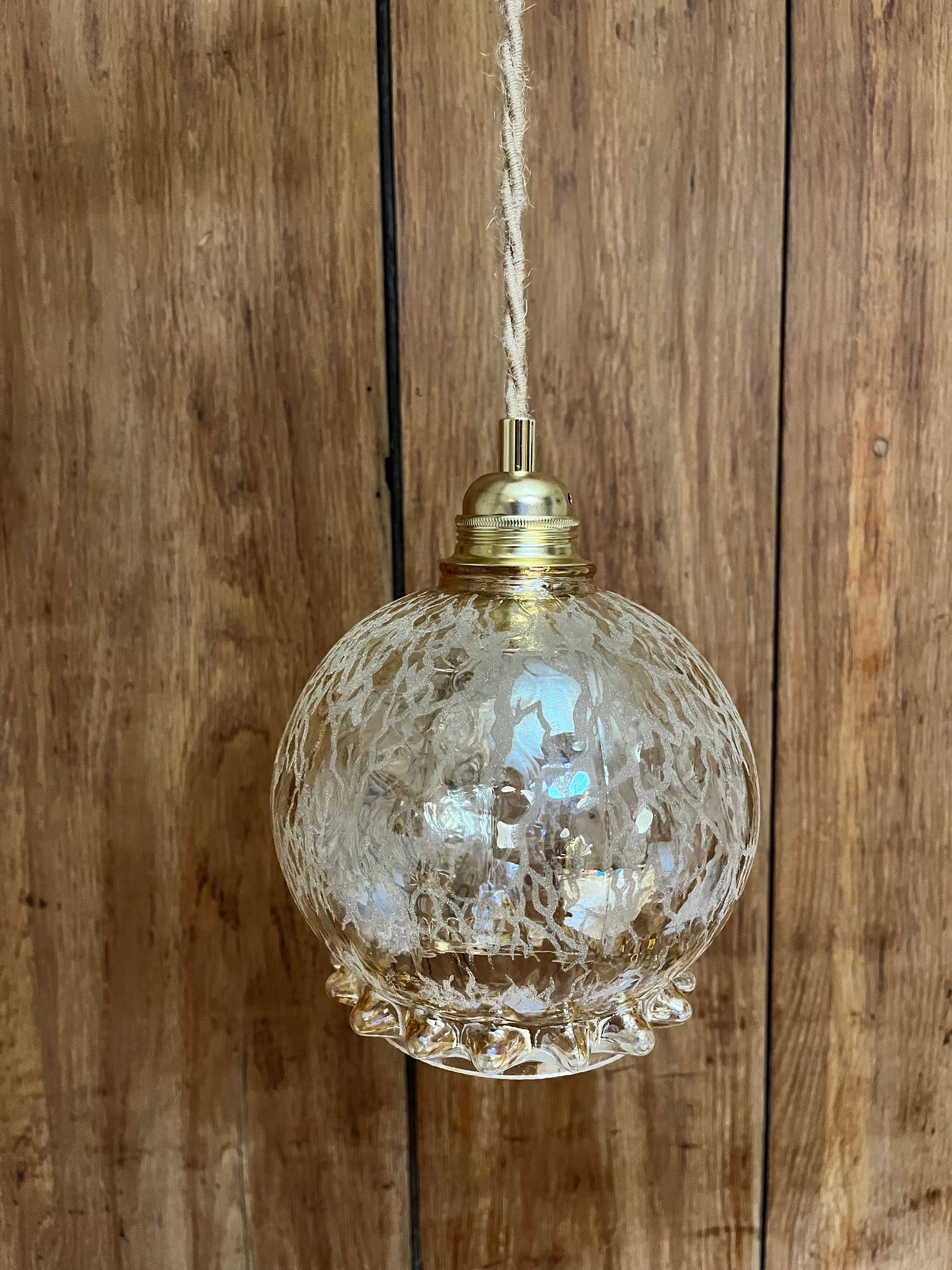 Antonella - Globe en verre pour lampe vintage personnalisée sur mesure - lesmimieres