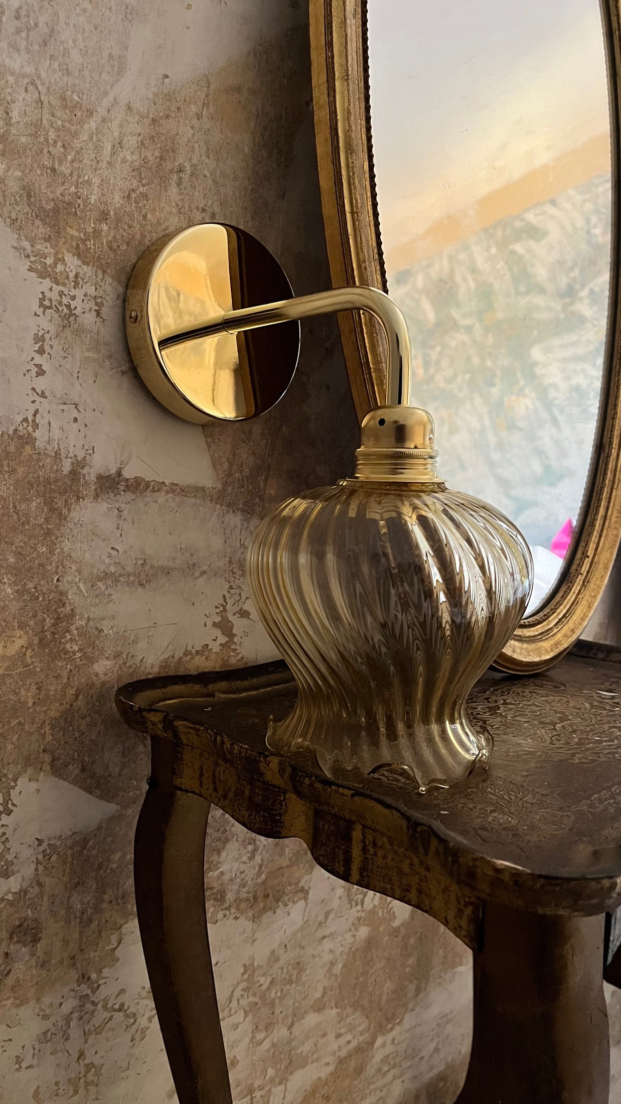 Gladys - Globe en verre pour lampe vintage personnalisée sur mesure - lesmimieres