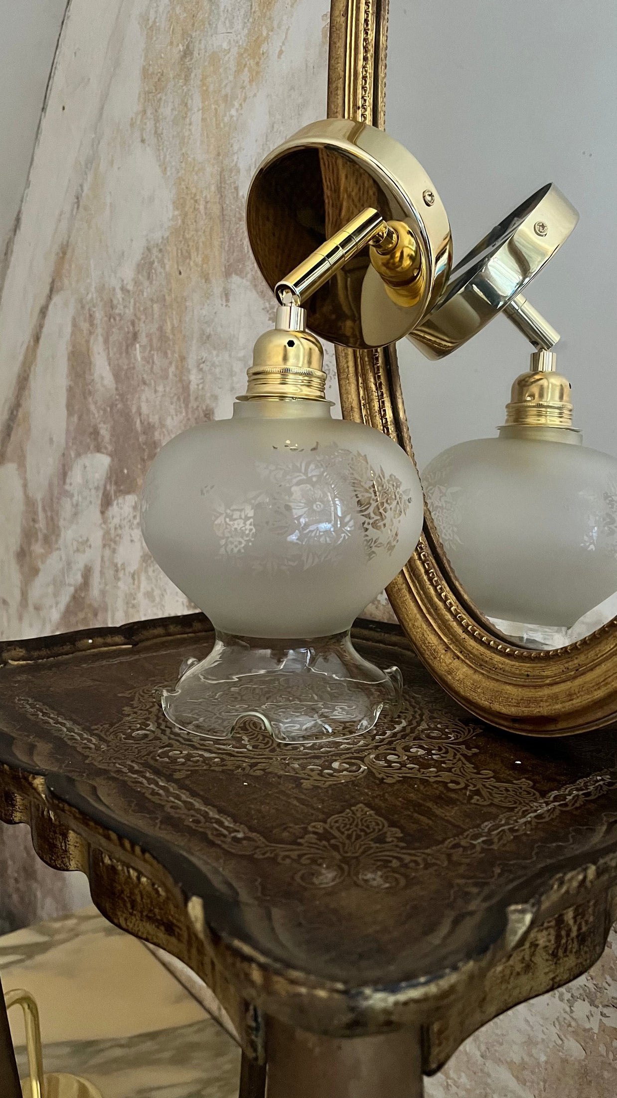 Applique en verre vintage les mimieres