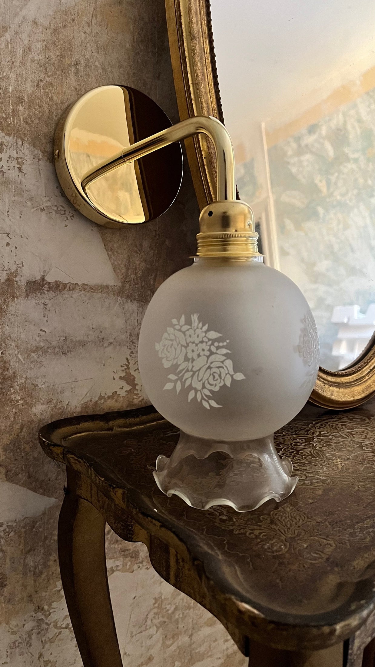 Applique vintage en verre baladeuse les mimières