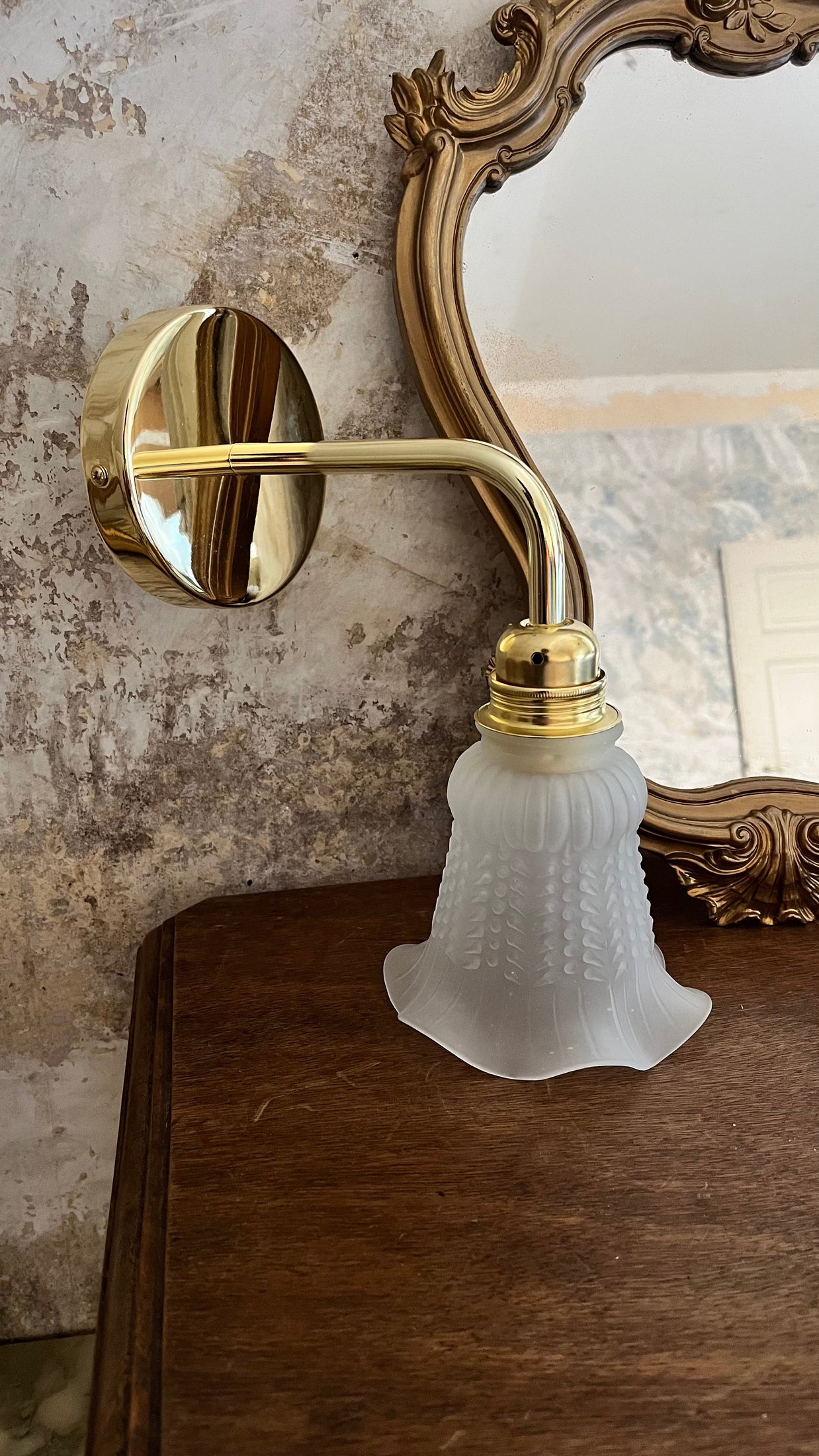 Applique vintage en verre roswitha les mimieres