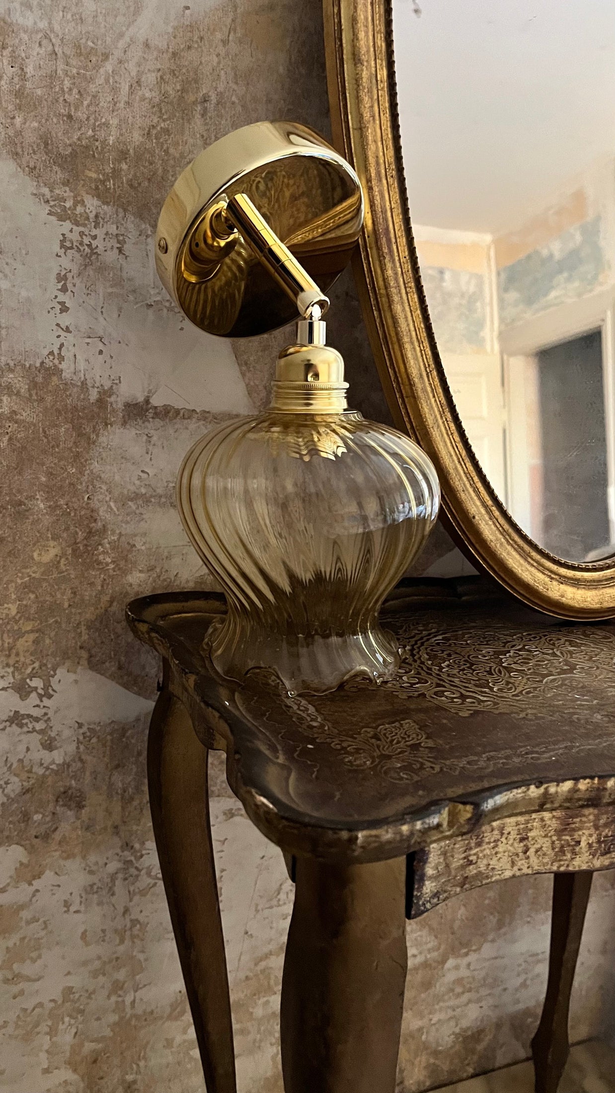 Gladys - Globe en verre pour lampe vintage personnalisée sur mesure - lesmimieres