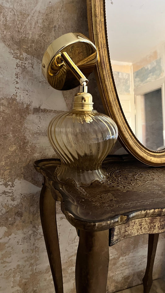 Gladys - Globe en verre pour lampe vintage personnalisée sur mesure - lesmimieres