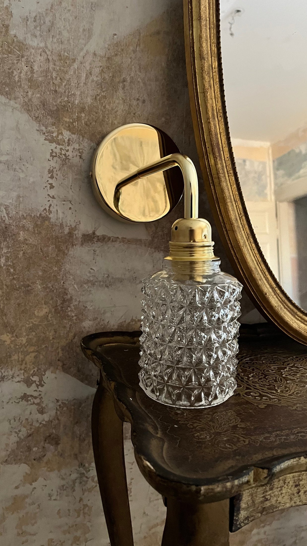 Arlette - Globe en verre pour lampe vintage personnalisée sur mesure - lesmimieres