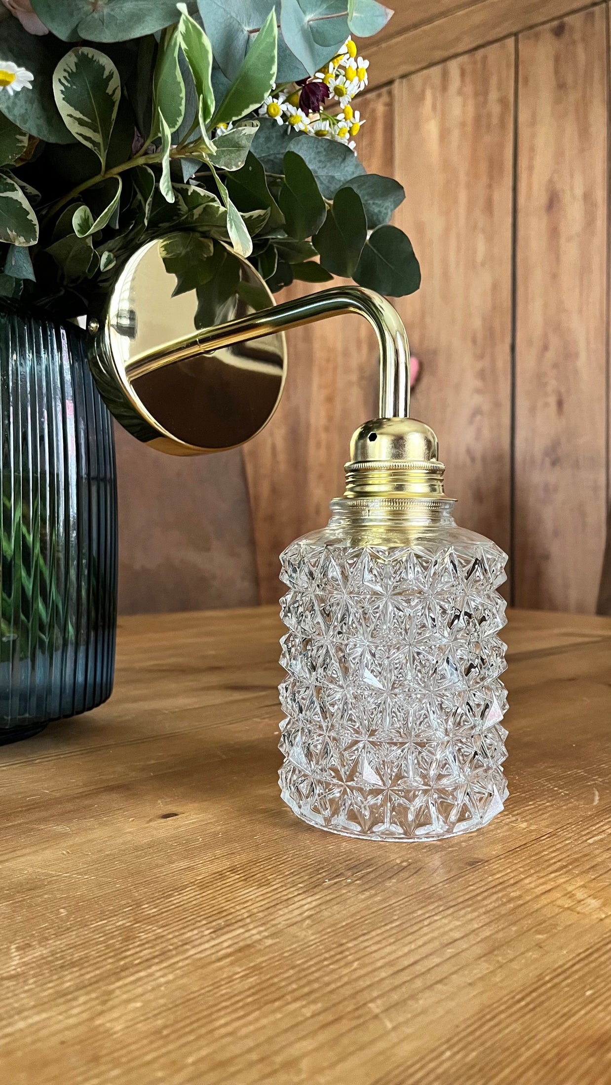 Arlette - Globe en verre pour lampe vintage personnalisée sur mesure - lesmimieres