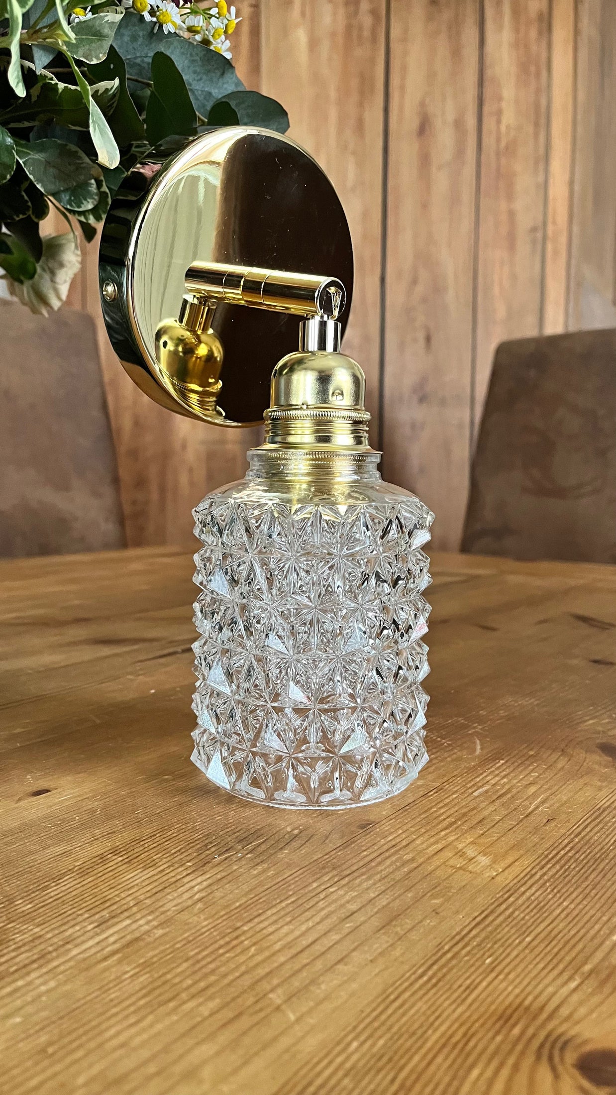 Arlette - Globe en verre pour lampe vintage personnalisée sur mesure - lesmimieres