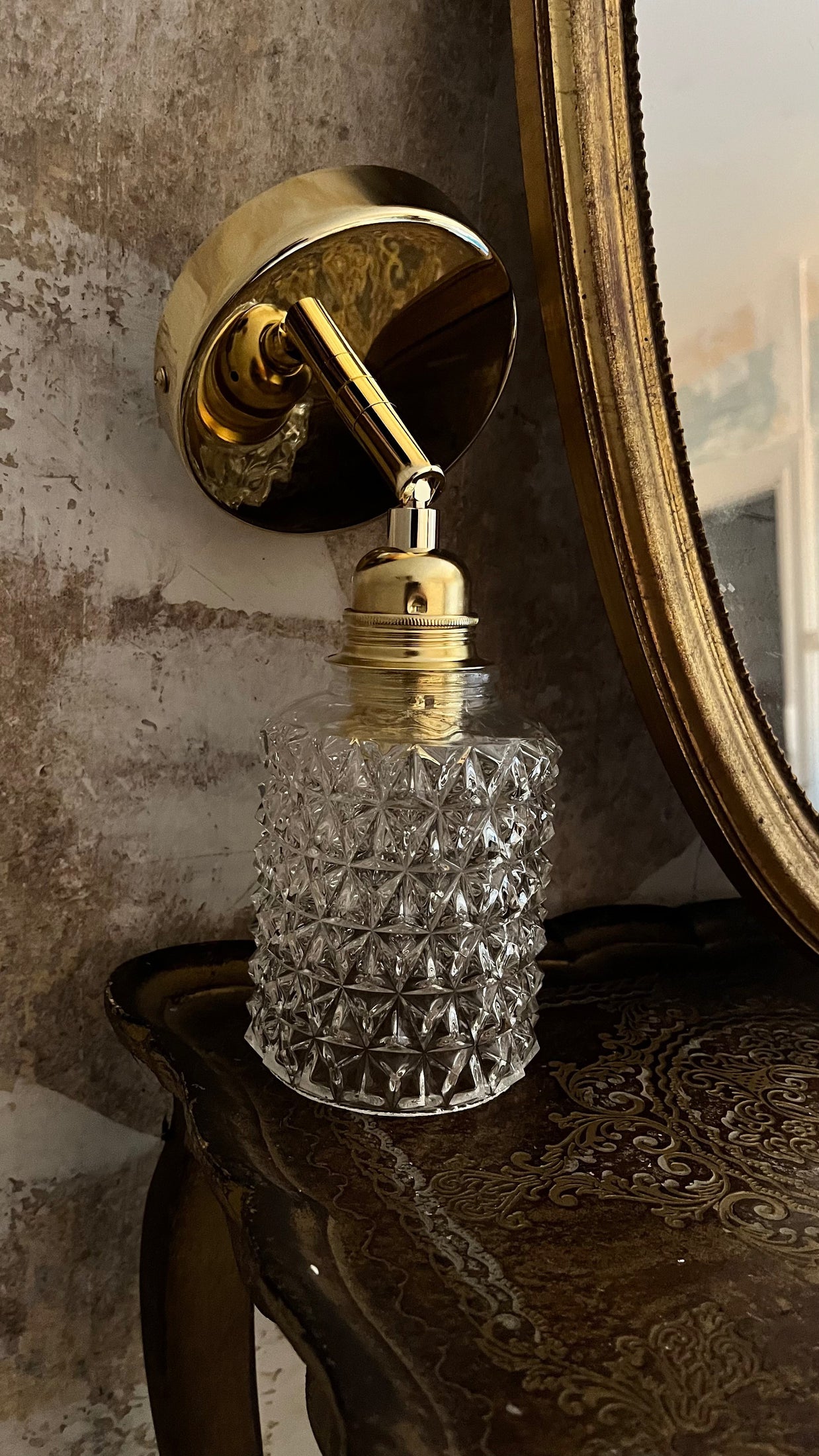 Arlette - Globe en verre pour lampe vintage personnalisée sur mesure - lesmimieres