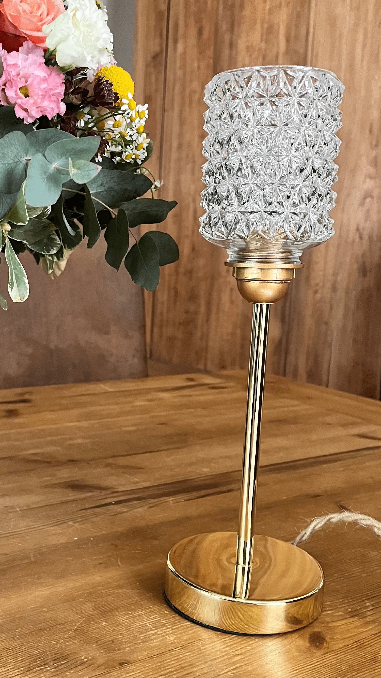 Arlette - Globe en verre pour lampe vintage personnalisée sur mesure - lesmimieres