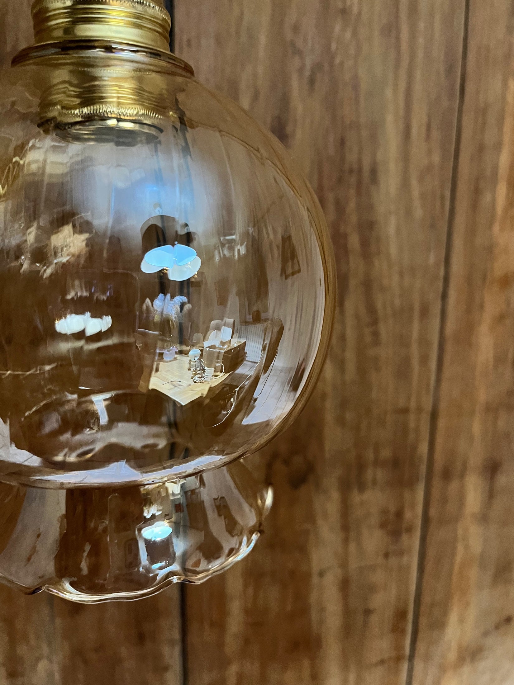 Aurélia - Globe en verre pour lampe vintage personnalisée sur mesure - lesmimieres