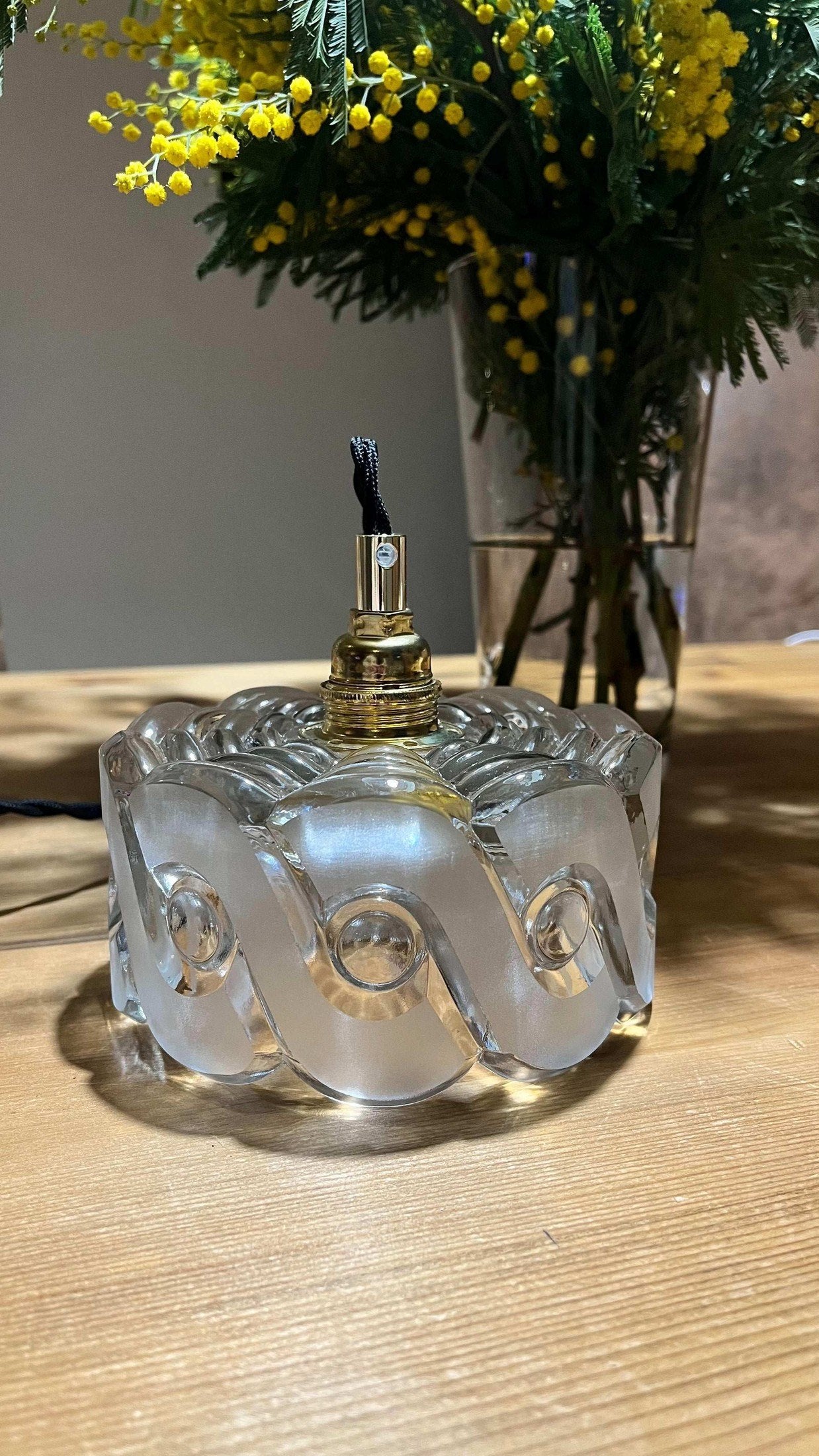 Ilda - Globe en verre pour lampe baladeuse vintage personnalisée sur mesure - lesmimieres