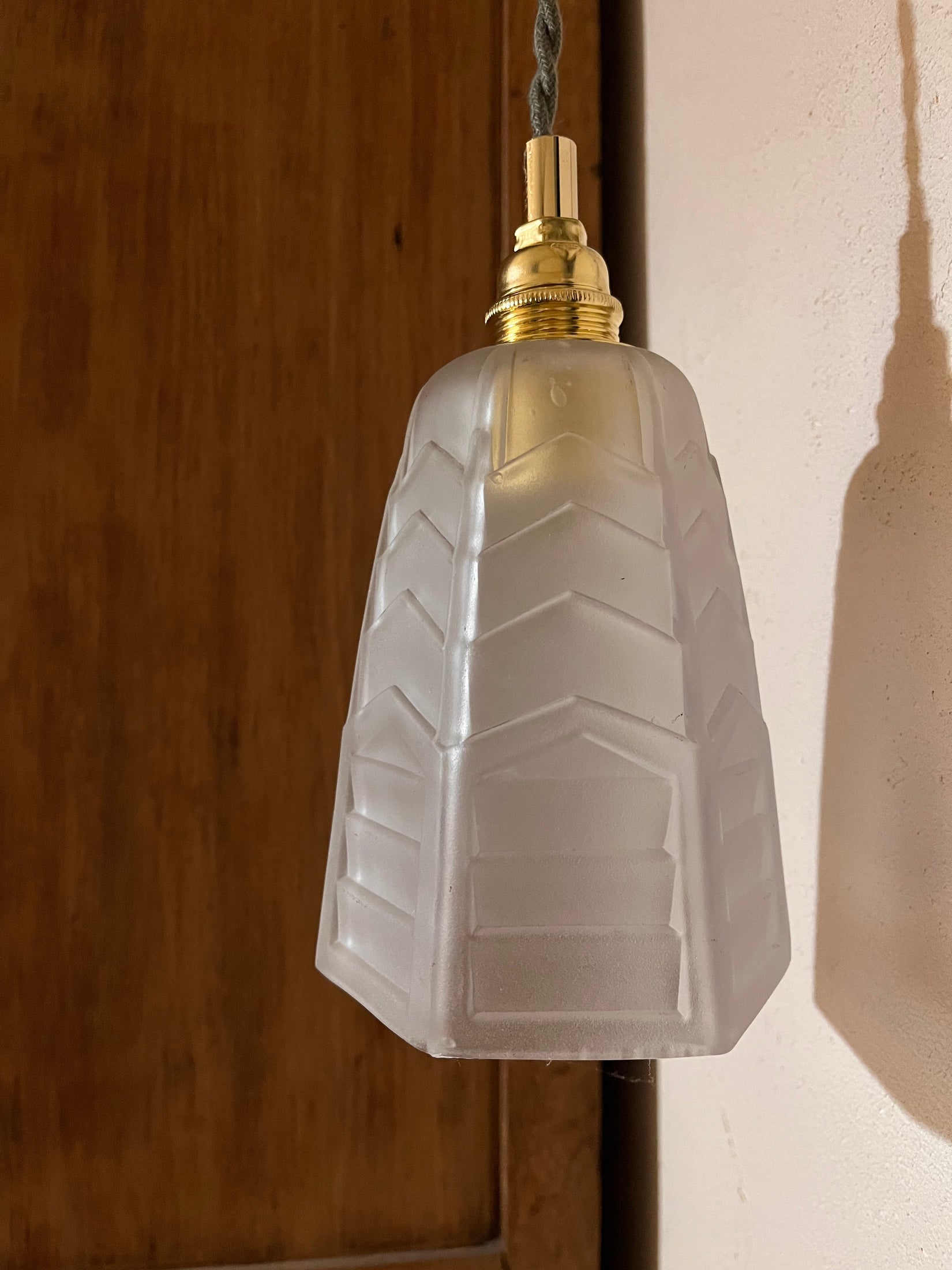 Célestine - Globe en verre art déco pour lampe vintage personnalisée sur mesure - lesmimieres