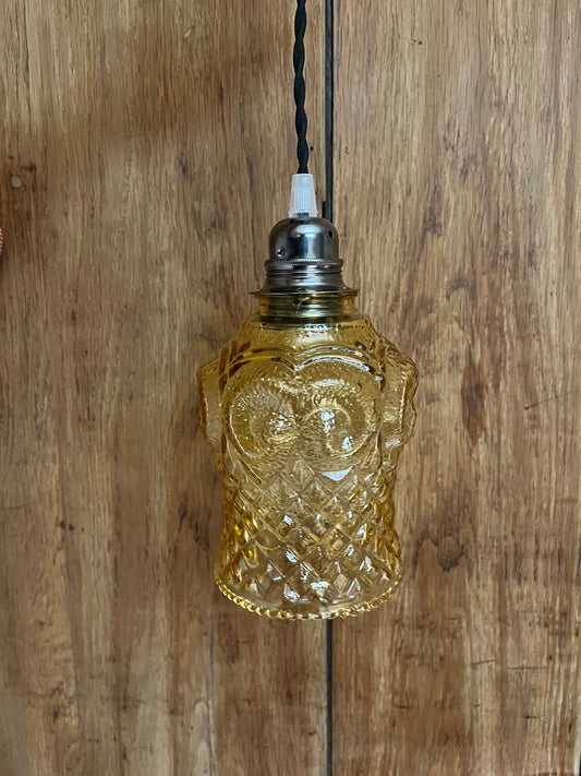 Claudine - Globe en verre pour lampe vintage personnalisée sur mesure - lesmimieres