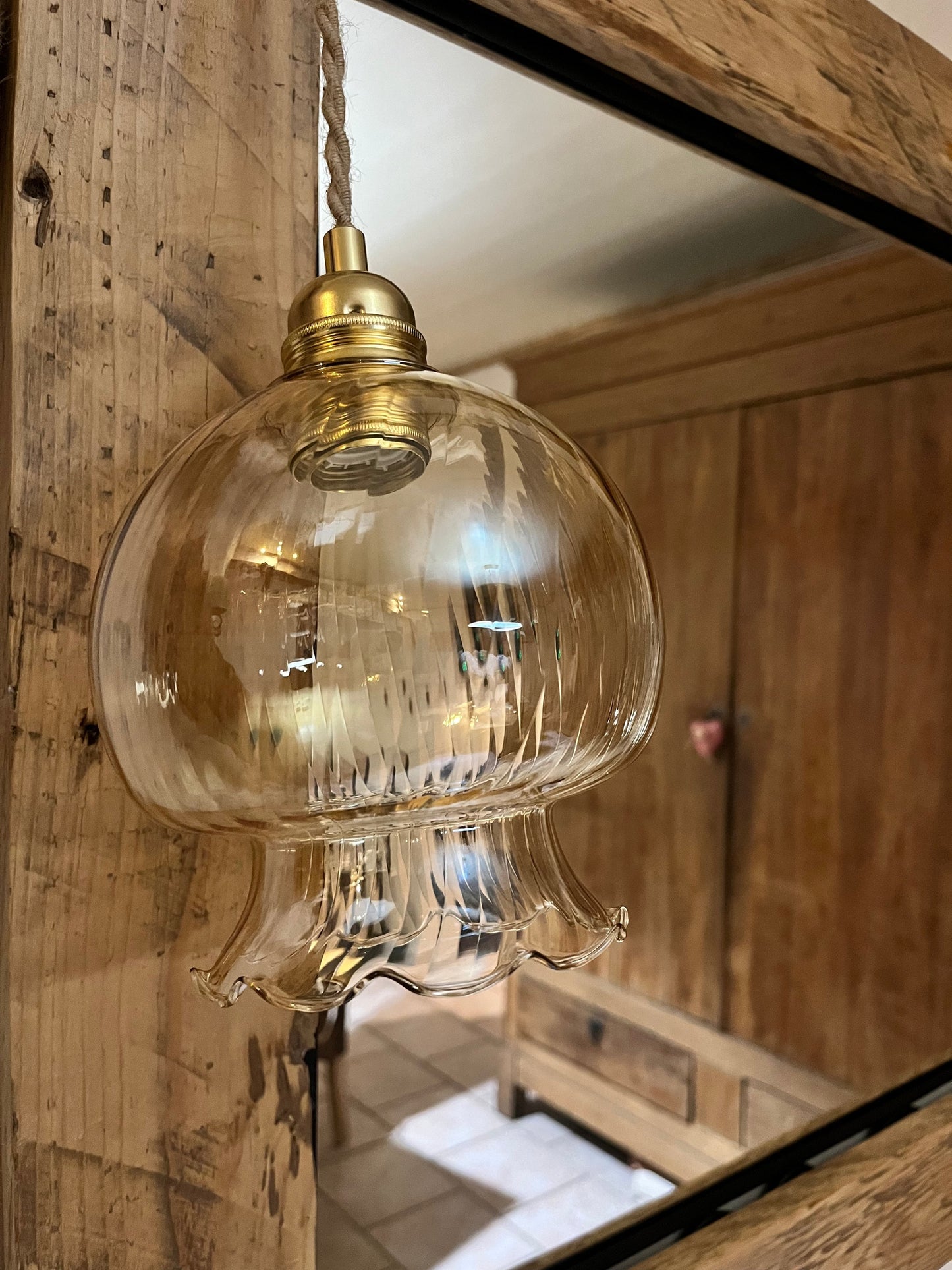 Aurélia - Globe en verre pour lampe vintage personnalisée sur mesure - lesmimieres