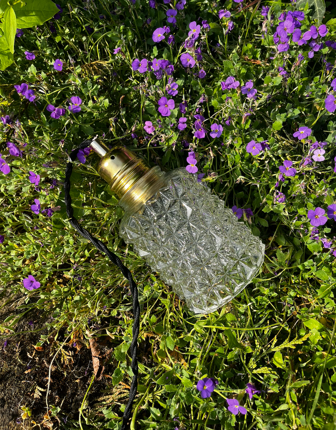 Baladeuse vintage globe en verre 