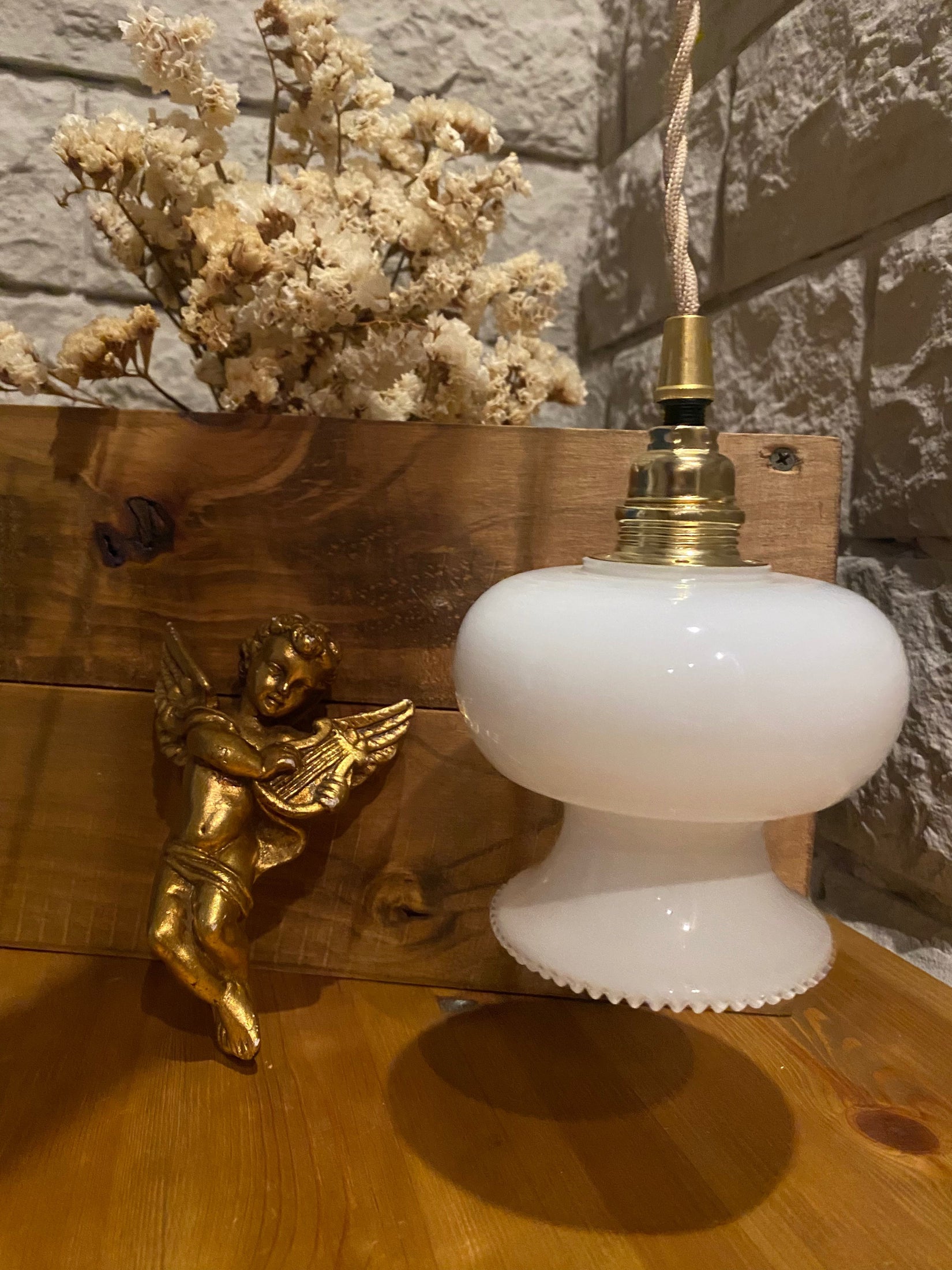 Henriette - Globe en verre pour lampe vintage personnalisée sur mesure - lesmimieres