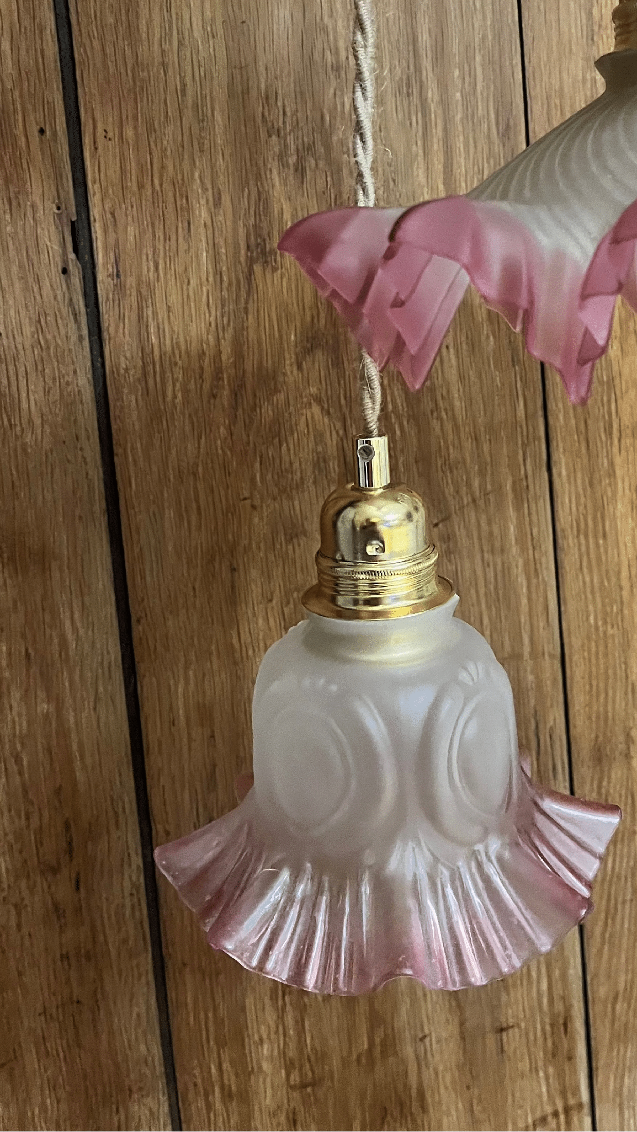 Éliane - Globe en verre pour lampe vintage personnalisée sur mesure - lesmimieres