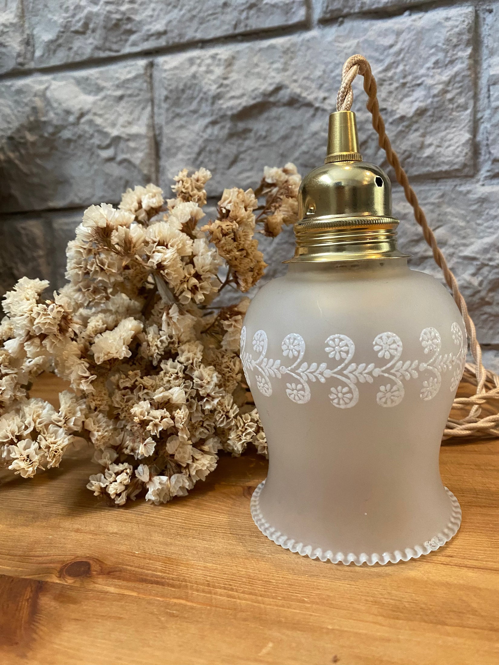 Baladeuse vintage tulipe en verre monique les mimieres