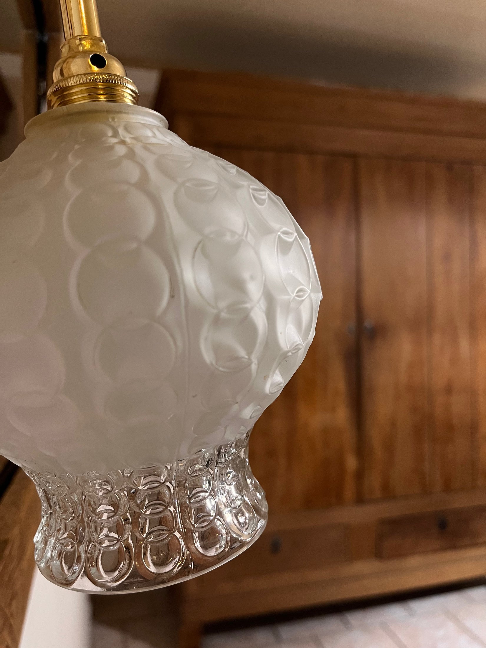 Isidore - Globe en verre pour lampe baladeuse vintage personnalisée sur mesure - lesmimieres