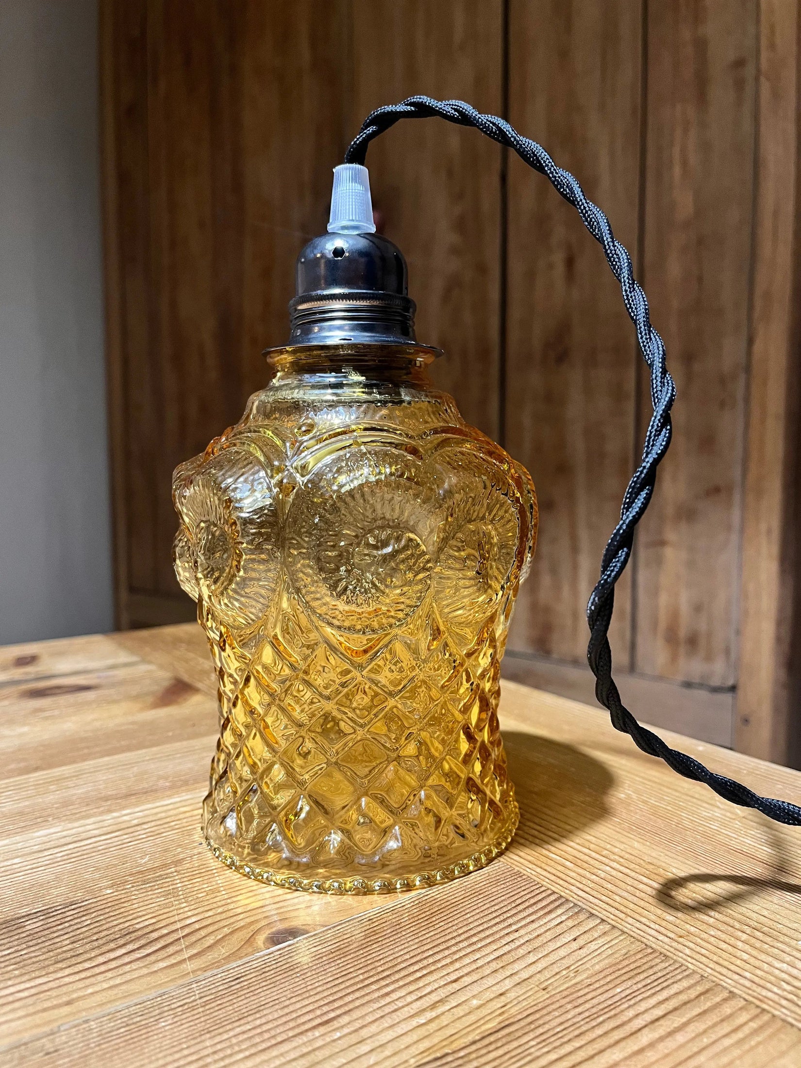 Claudine - Globe en verre pour lampe vintage personnalisée sur mesure - lesmimieres