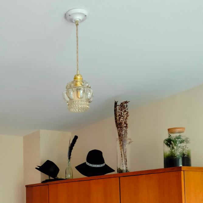 Lampe Suspension vintage verre
