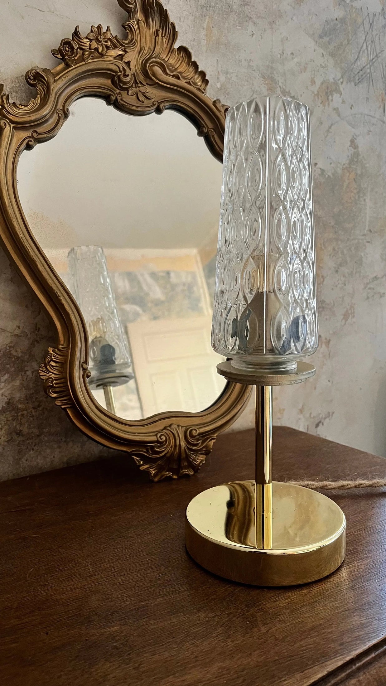 Félicité - Globe en verre pour lampe vintage personnalisée sur mesure - lesmimieres