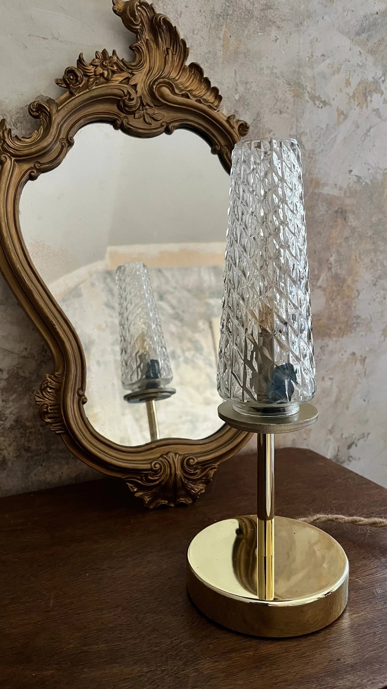 Ginette - Globe en verre pour lampe vintage personnalisée sur mesure - lesmimieres