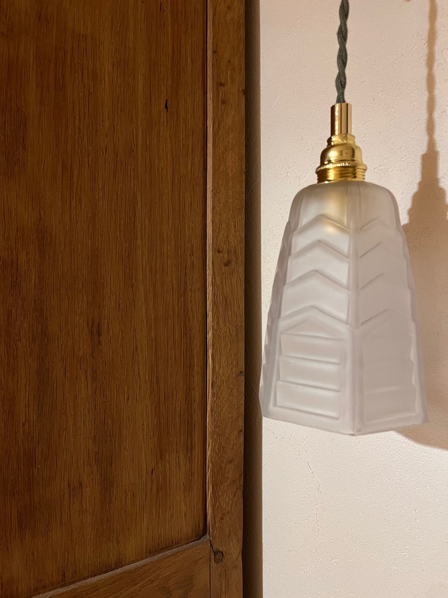 Célestine - Globe en verre art déco pour lampe vintage personnalisée sur mesure - lesmimieres