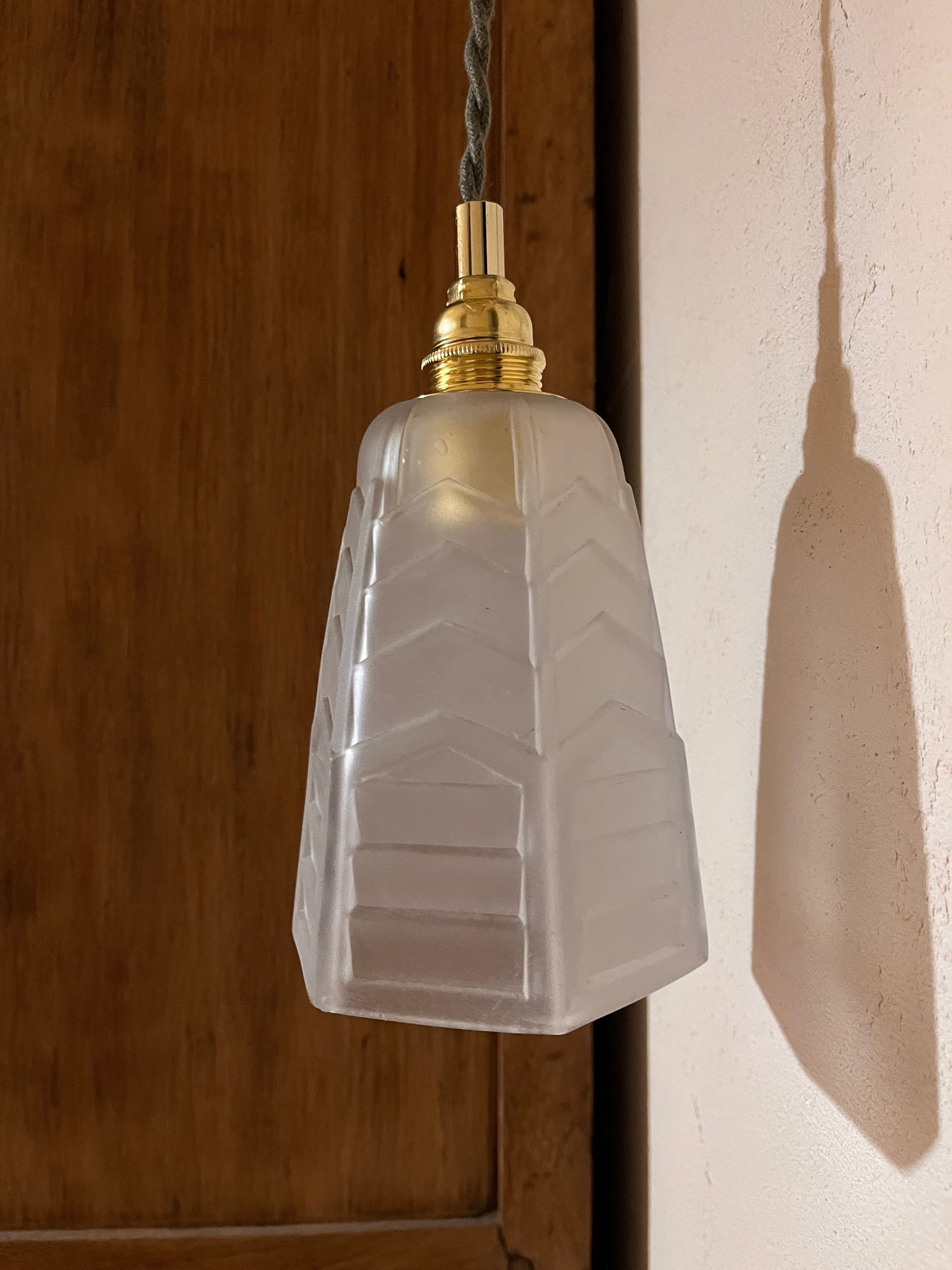 Célestine - Globe en verre art déco pour lampe vintage personnalisée sur mesure - lesmimieres