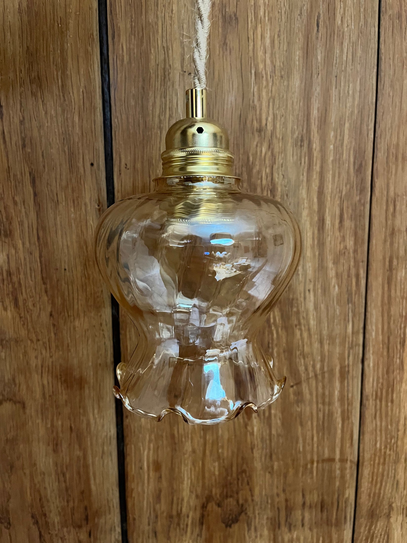 Huguette - Globe en verre pour lampe vintage personnalisée sur mesure - lesmimieres