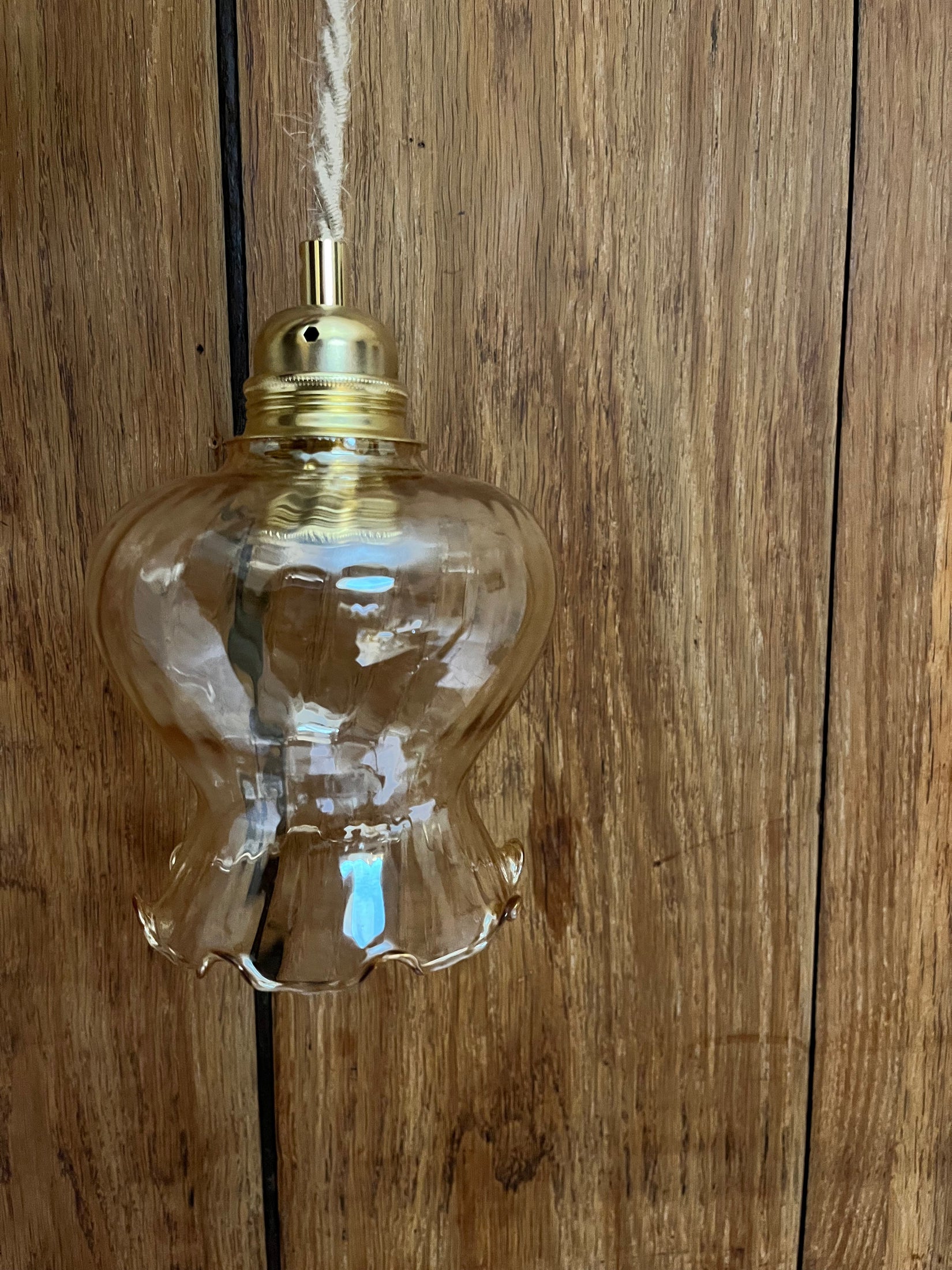 Huguette - Globe en verre pour lampe vintage personnalisée sur mesure - lesmimieres
