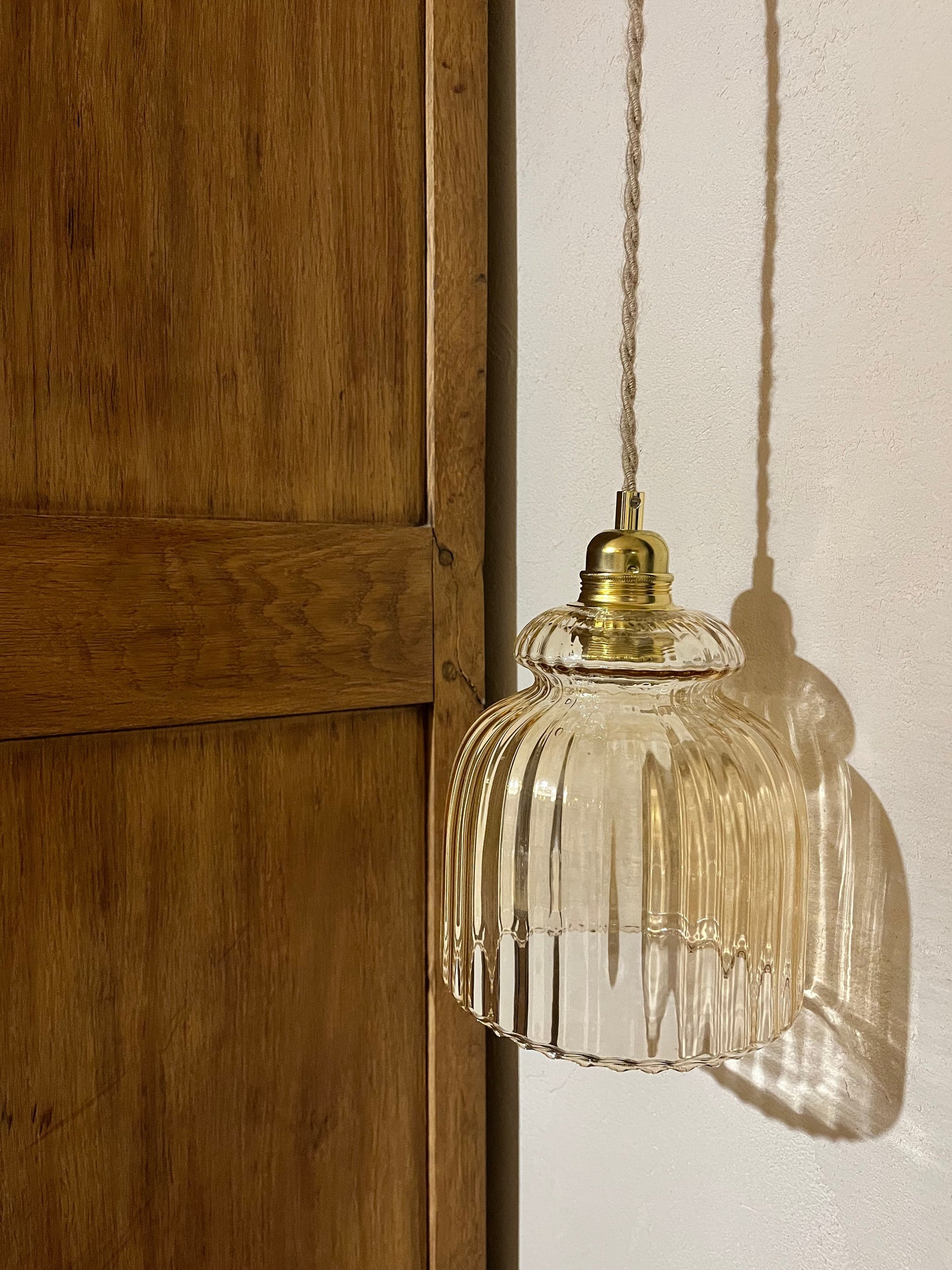 Emmanuelle - Globe en verre pour lampe vintage personnalisée sur mesure - lesmimieres