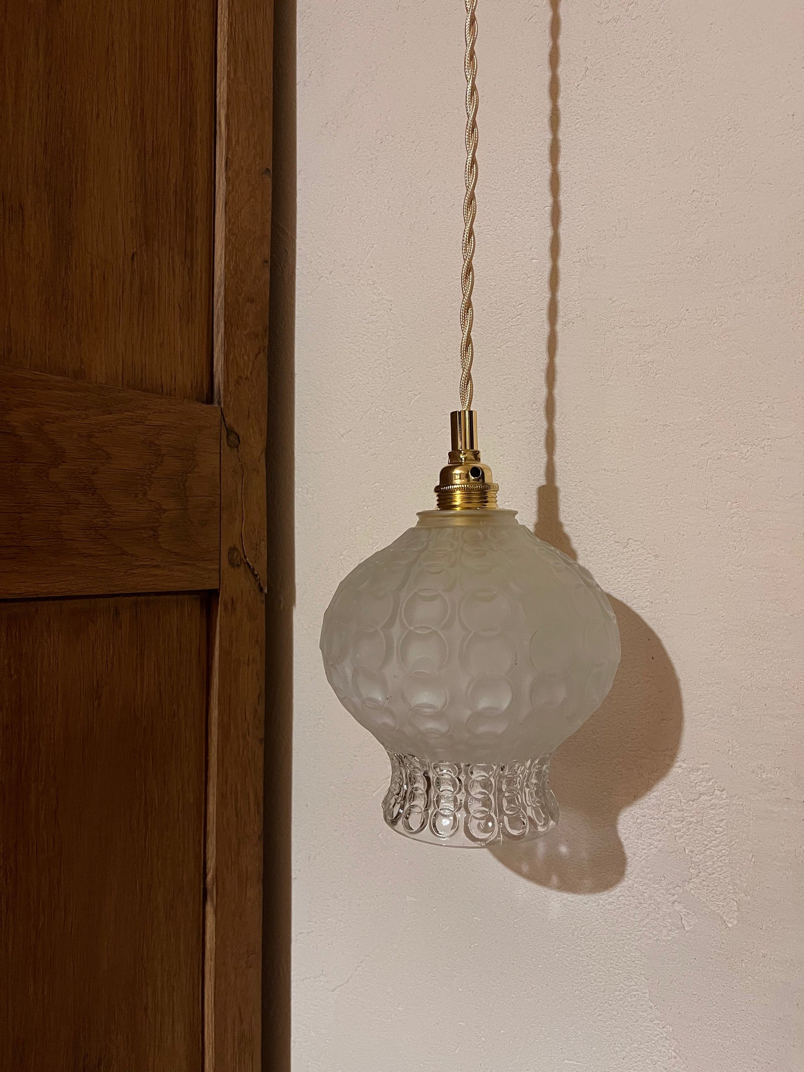 Isidore - Globe en verre pour lampe baladeuse vintage personnalisée sur mesure - lesmimieres