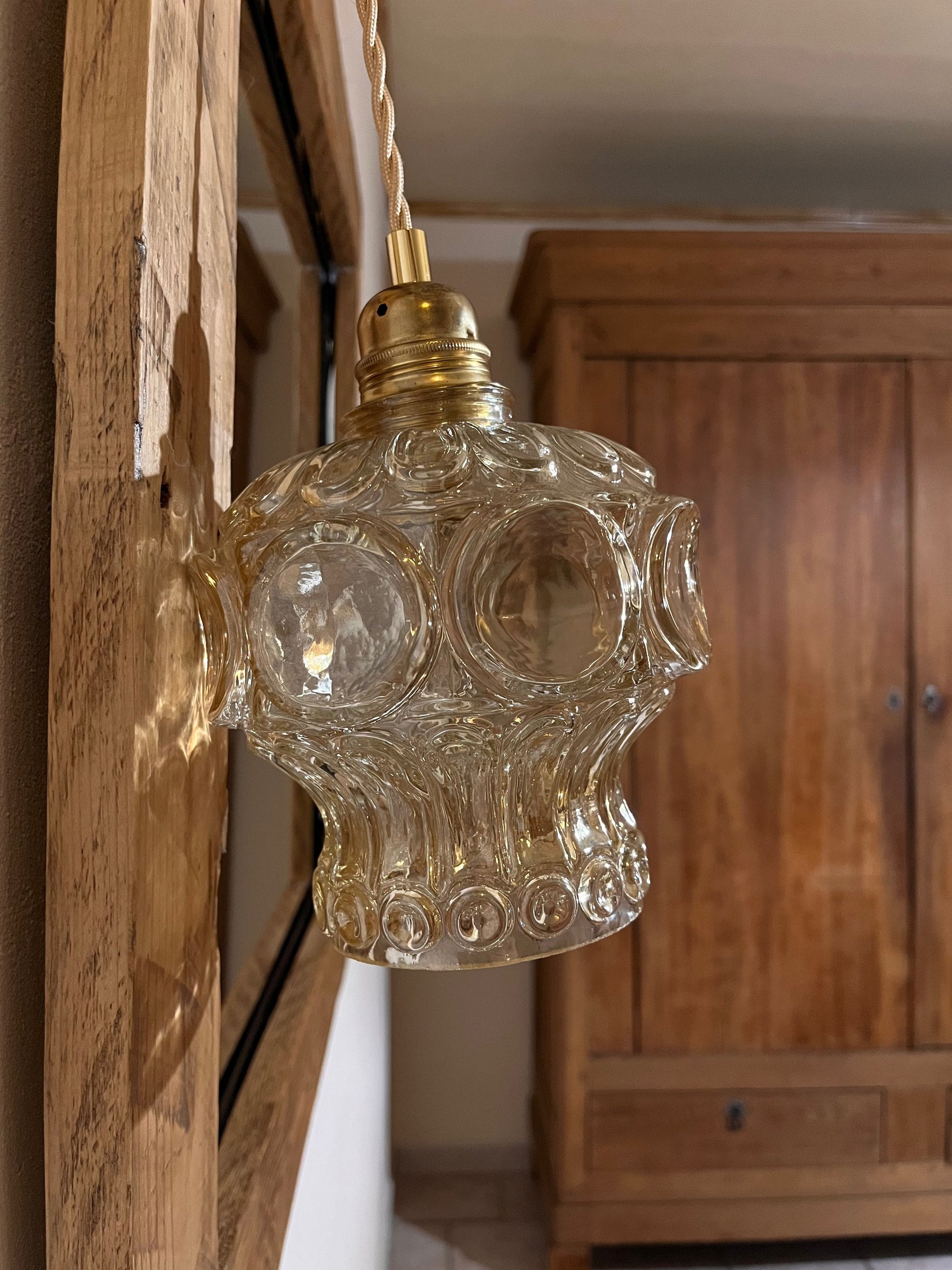 Caroline - Globe en verre pour lampe vintage personnalisée sur mesure - lesmimieres