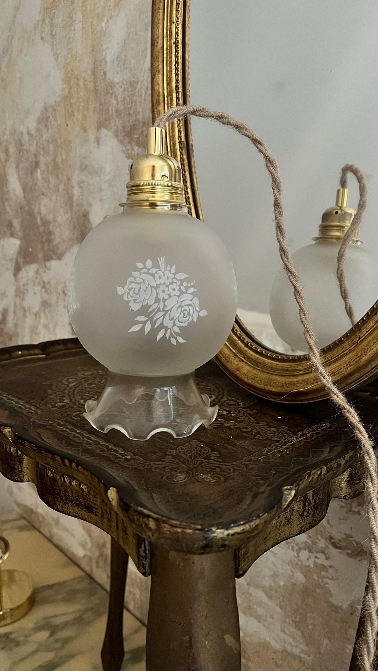 Lampe baladeuse vintage en verre baladeuse les mimières