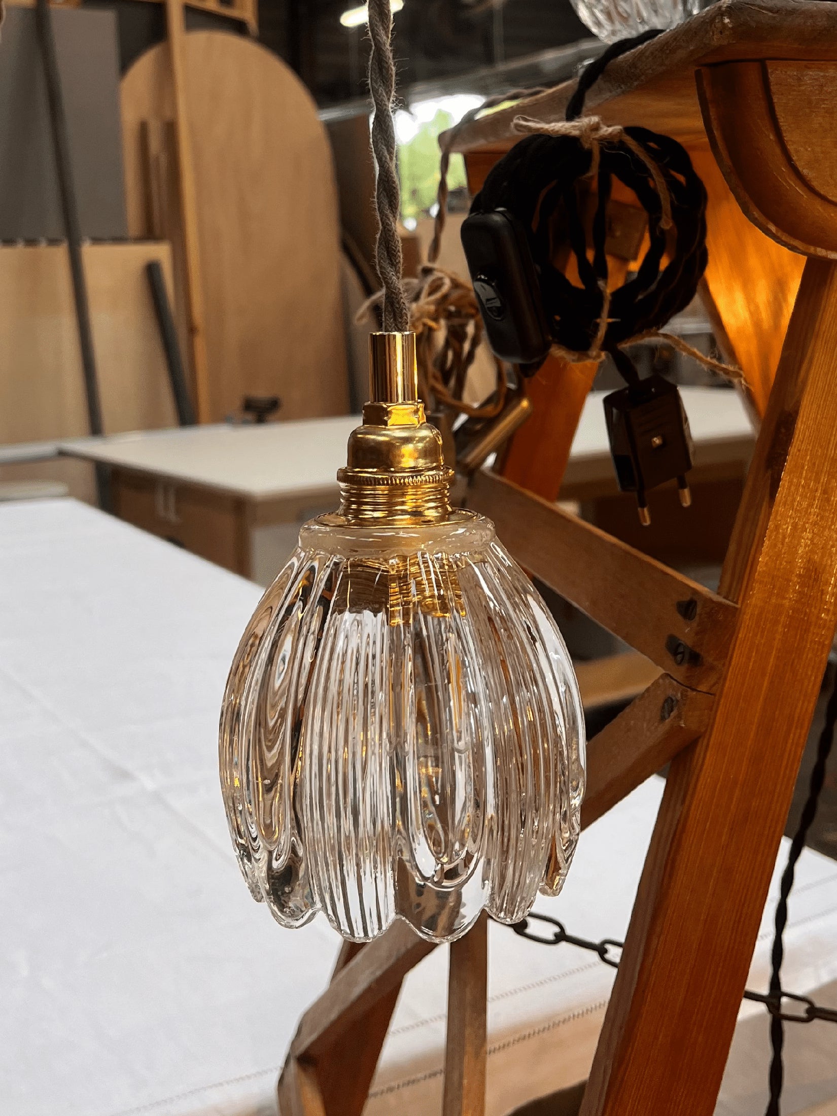 Frieda - Globe en verre pour lampe vintage personnalisée sur mesure - lesmimieres
