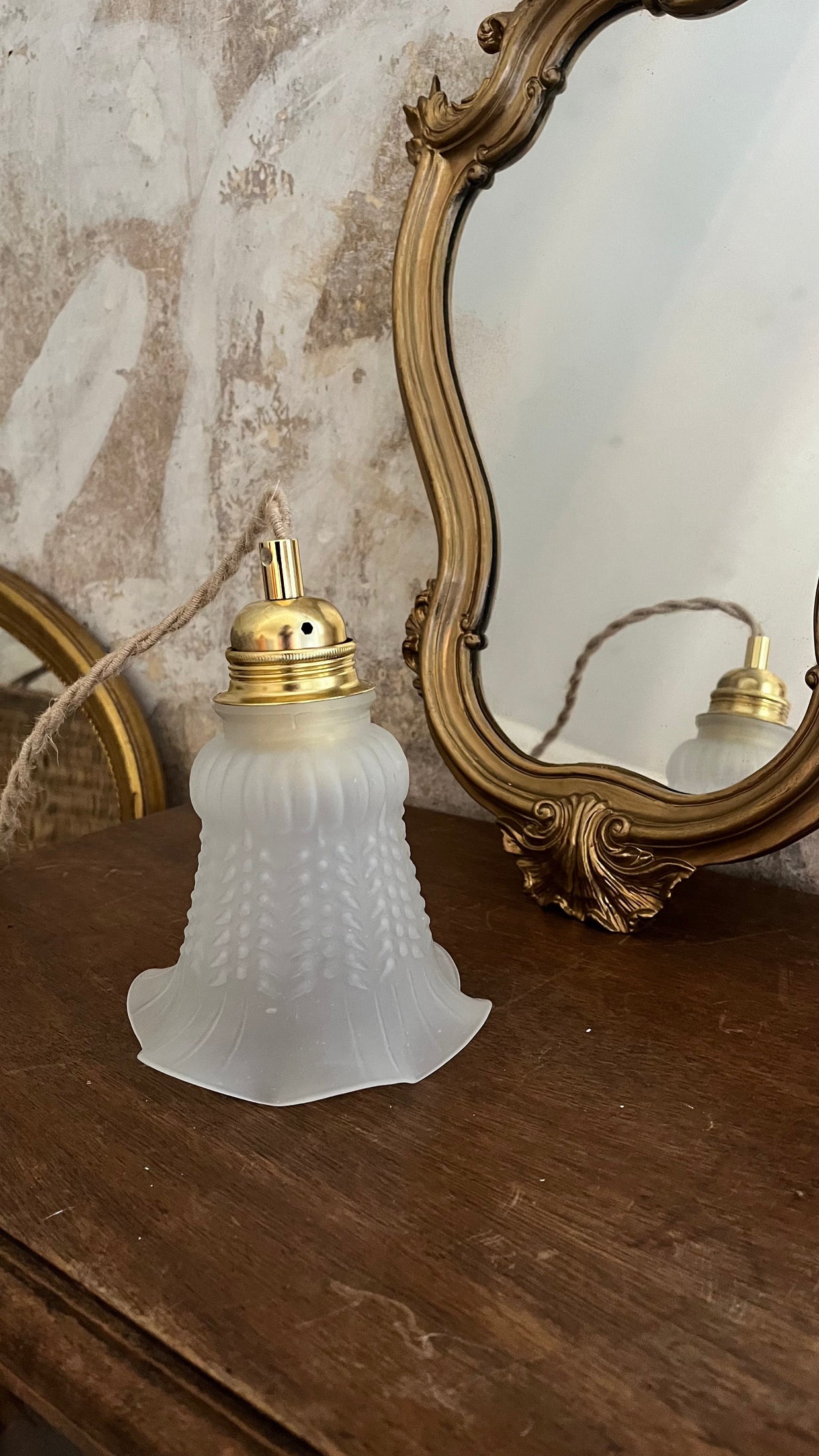 Lampe baladeuse vintage en verre roswitha les mimieres