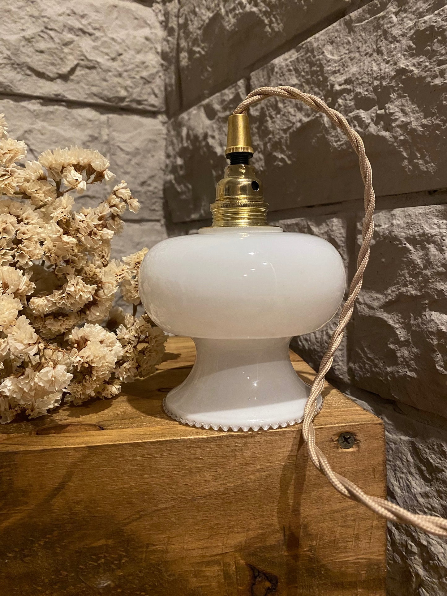 Henriette - Globe en verre pour lampe vintage personnalisée sur mesure - lesmimieres