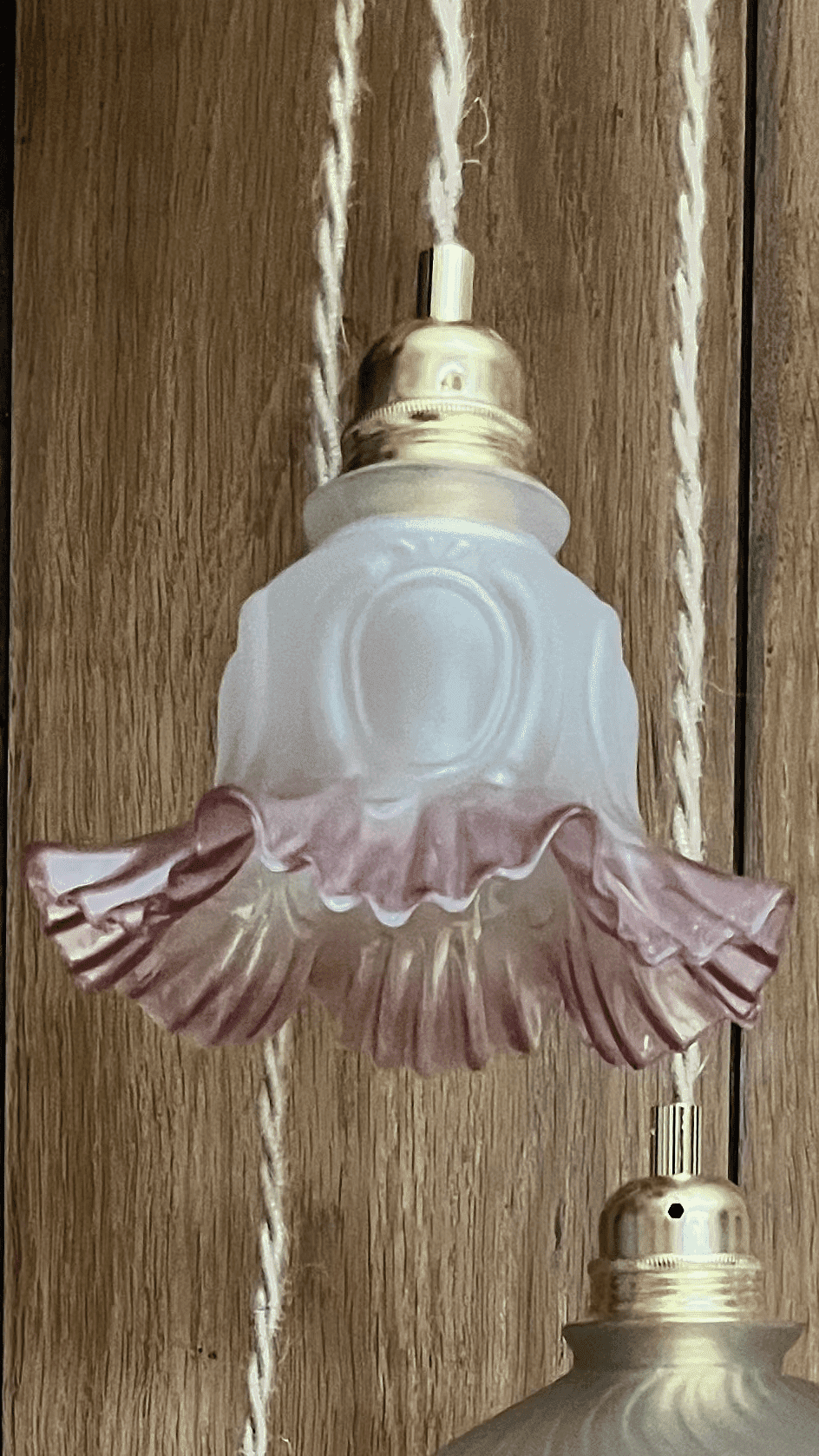 Éliane - Globe en verre pour lampe vintage personnalisée sur mesure - lesmimieres