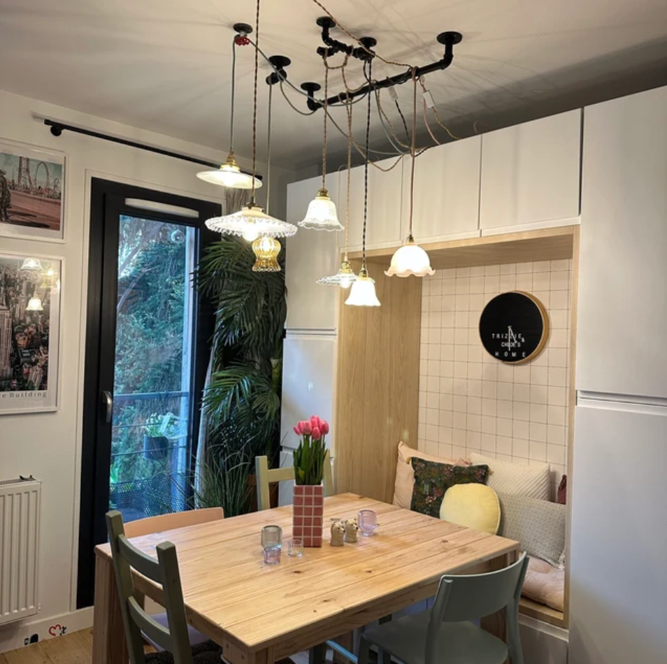 Lampe suspension multiple vintage cuisine