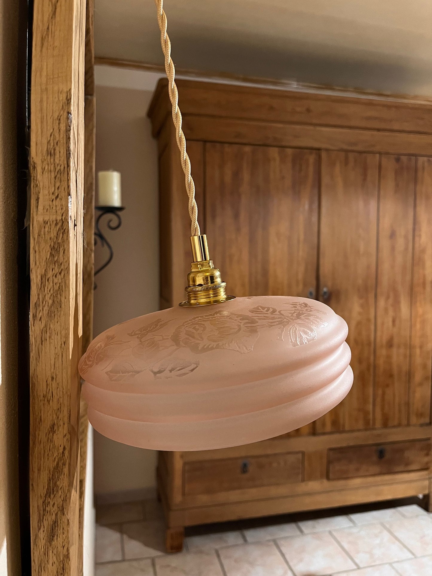 Grace - Globe en verre pour lampe vintage personnalisée sur mesure - lesmimieres