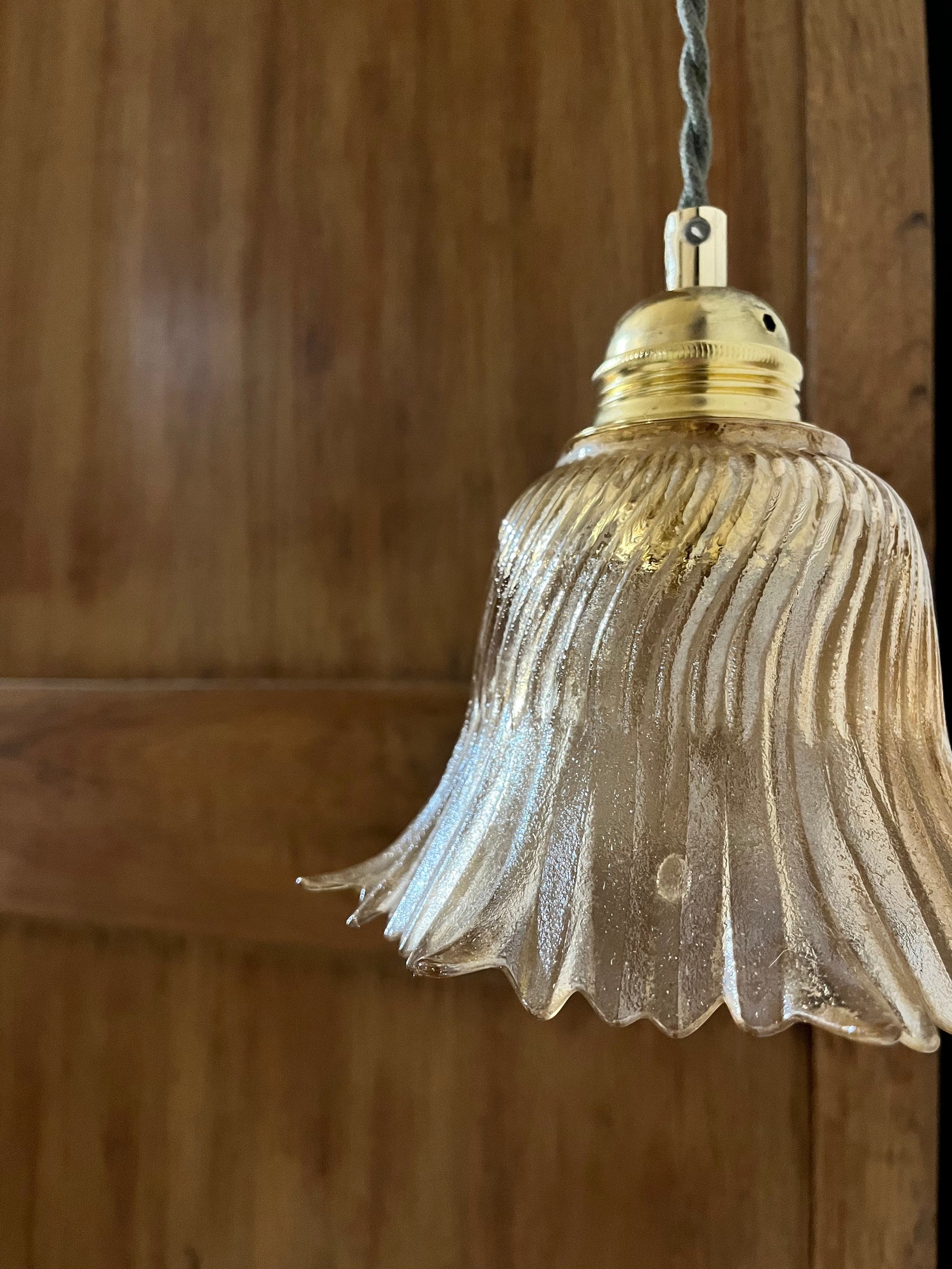 Isée - Globe en verre pour lampe baladeuse vintage personnalisée sur mesure - lesmimieres