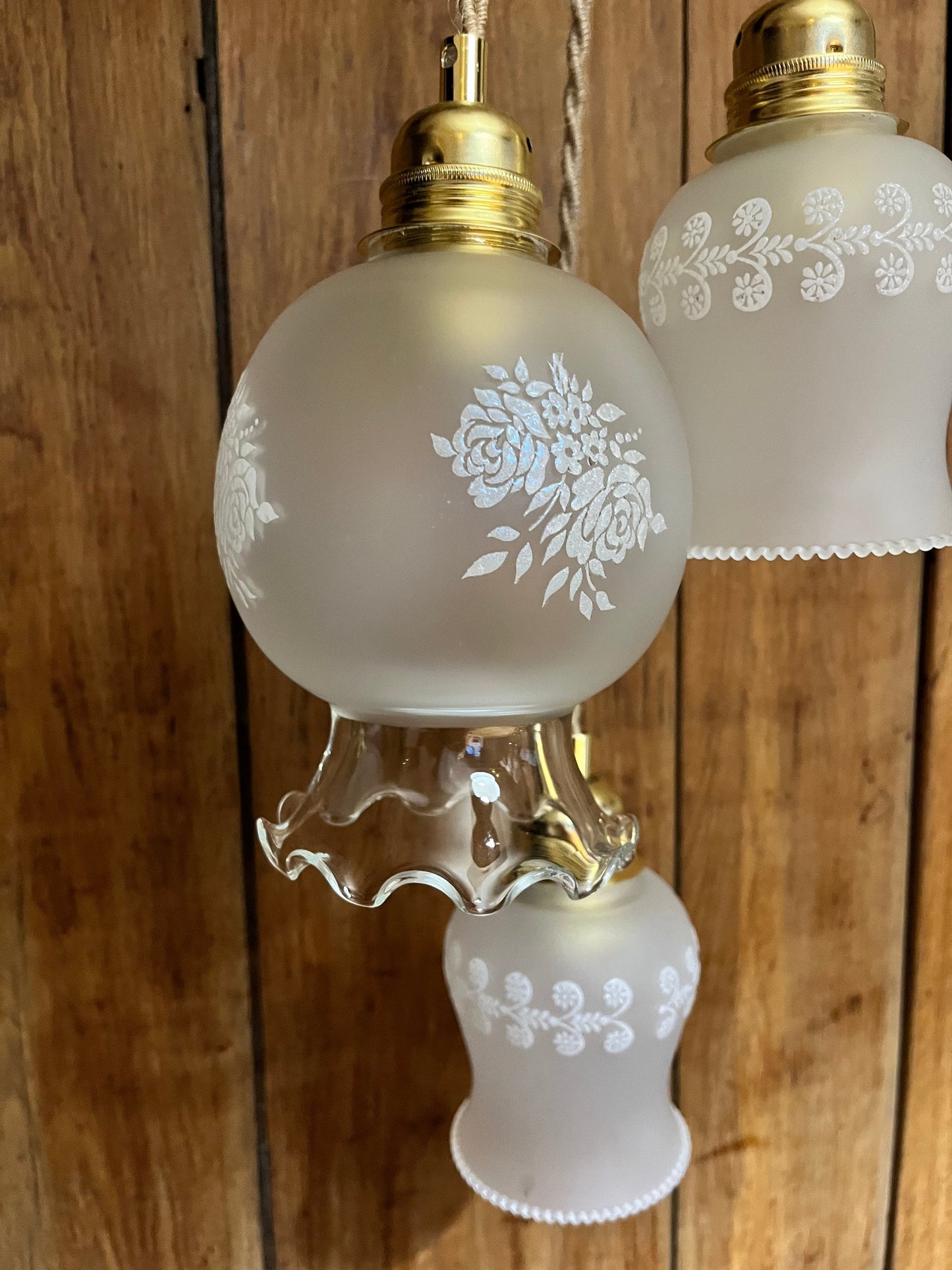 Lampe vintage en verre baladeuse les mimières