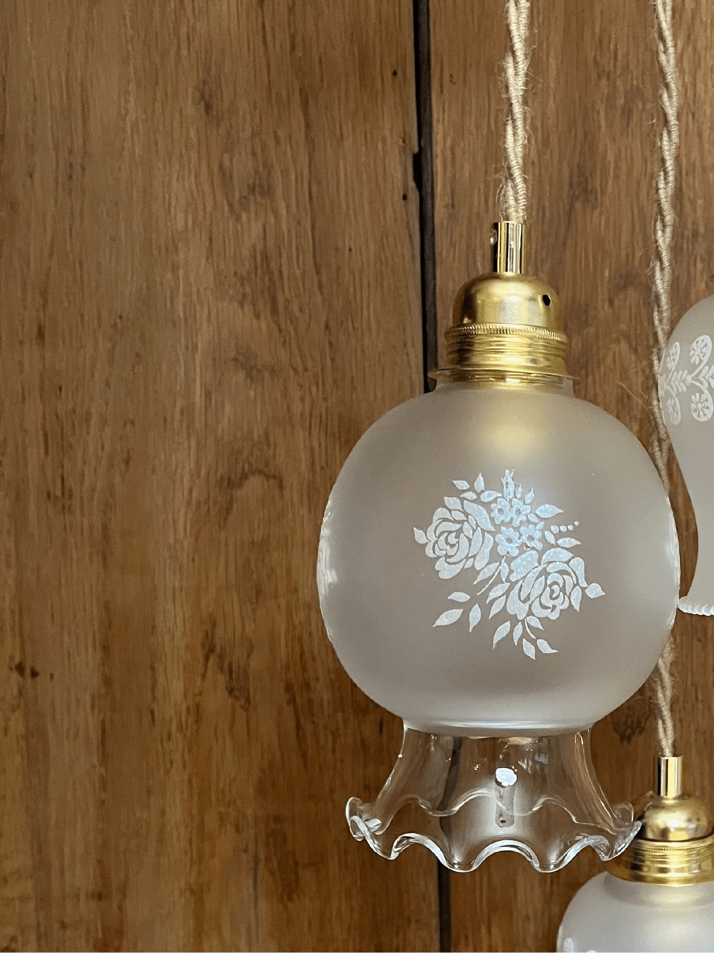 Lampe vintage en verre baladeuse les mimières